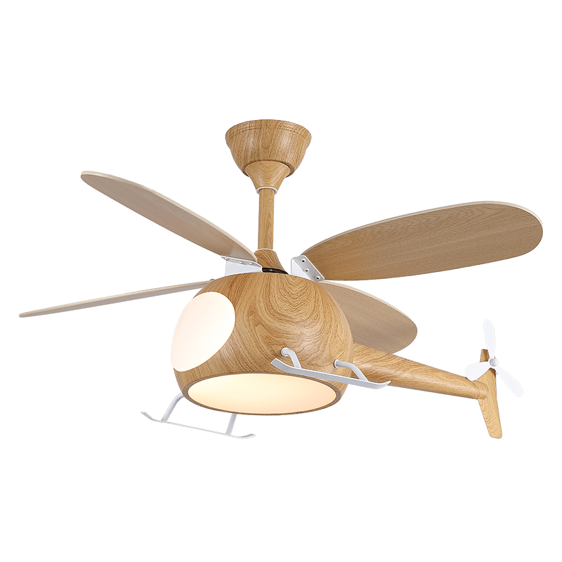 Ventilateur de plafond moderne avec éclairage Aviara Breeze | Ø70×H30 cm | 6 vitesses | LED 35 W | Couleur noyer et bois | Télécommande | Chambre d’enfant et salon - Lamylie