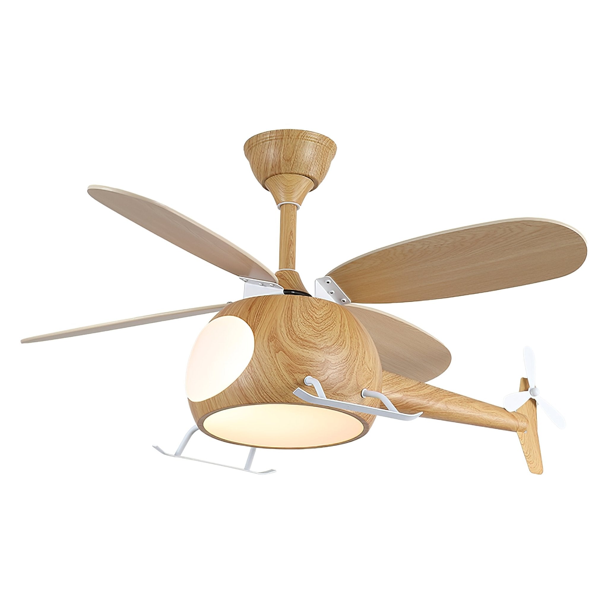 Modern mennyezeti ventilátor világítással gyerekszobába | Fa lapátok, Ø70 cm – Lamylie