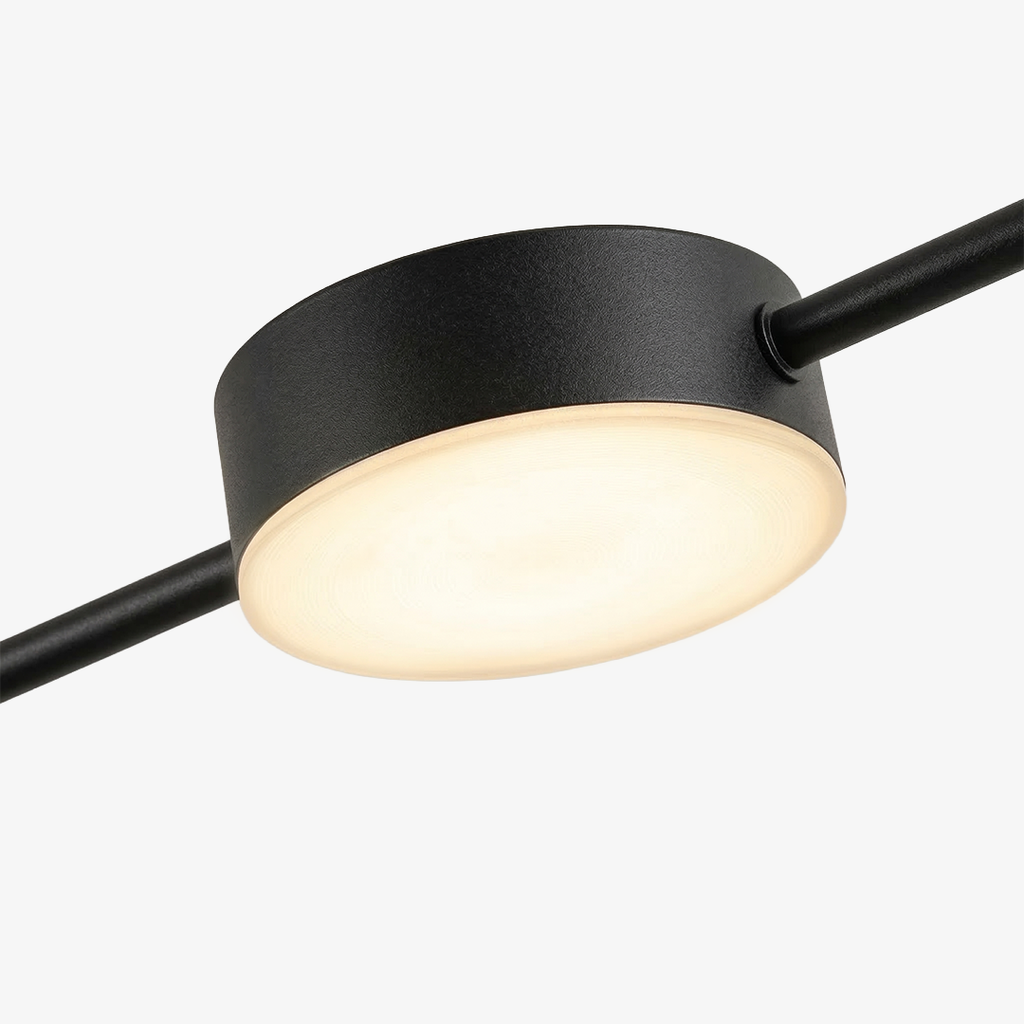 Linear LED Pendant Lamp Helios | Modern Lighting with Metal and Acrylic for Dining Room and Living Room - Lamylie