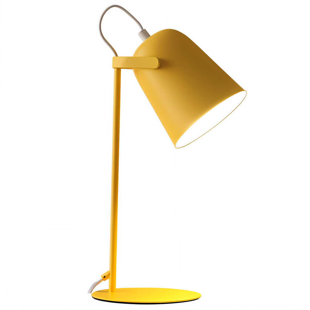 Macaron Table Lamp - Nordic Yellow Desk Lamp - Adjustable Light - Lamylie