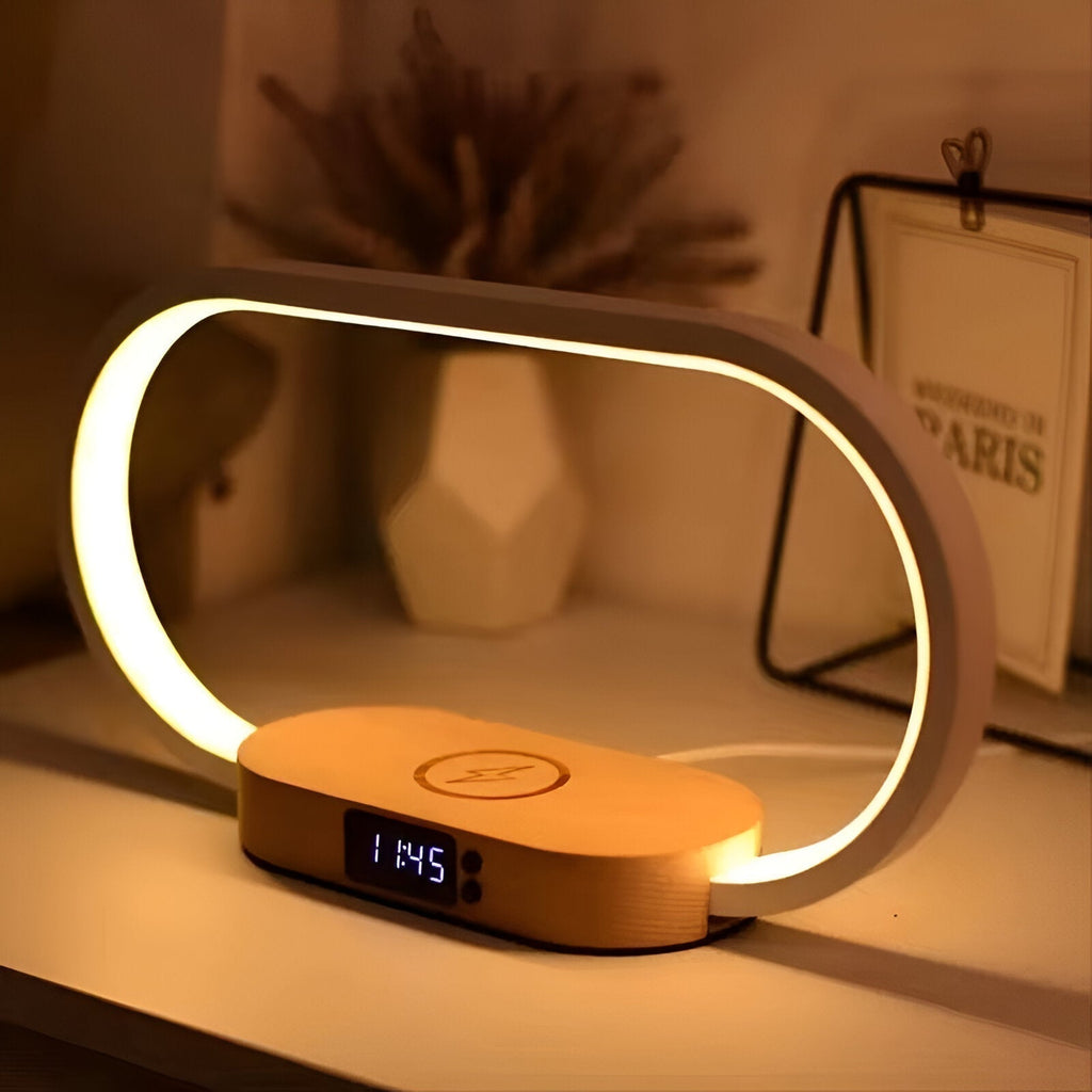Veilleuse avec recharge USB-C et fonction horloge numérique – Lamylie