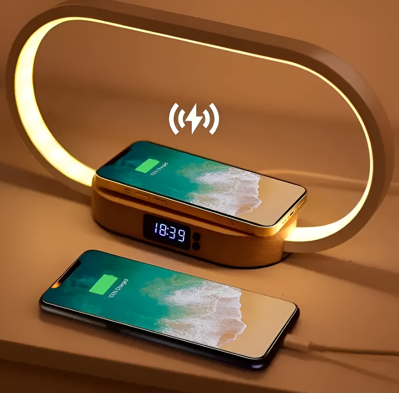 Veilleuse avec recharge USB-C et fonction horloge numérique – Lamylie