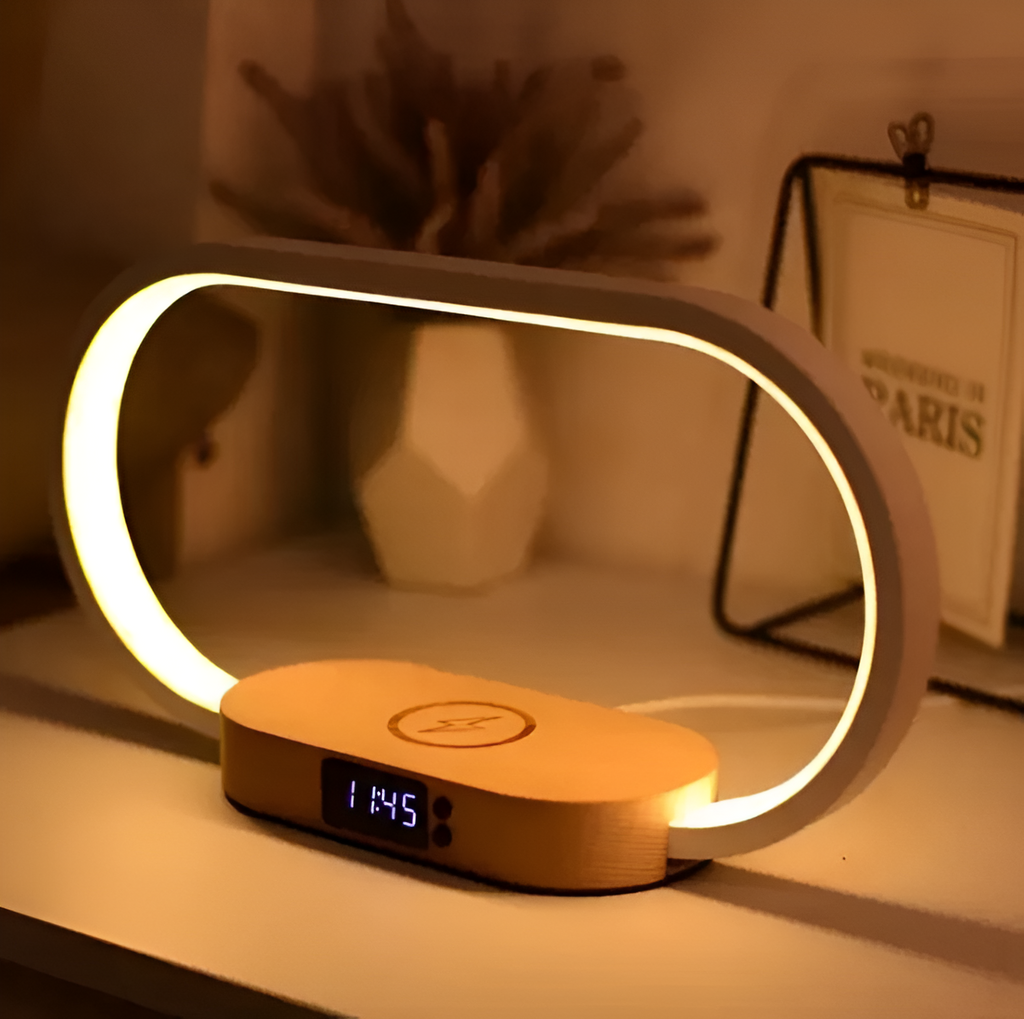 Veilleuse avec recharge USB-C et fonction horloge numérique – Lamylie