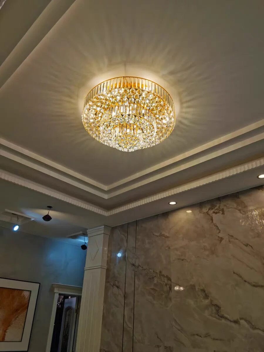 Aurora Vintage Industrial LED Ceiling Light — Polished Gold Shade