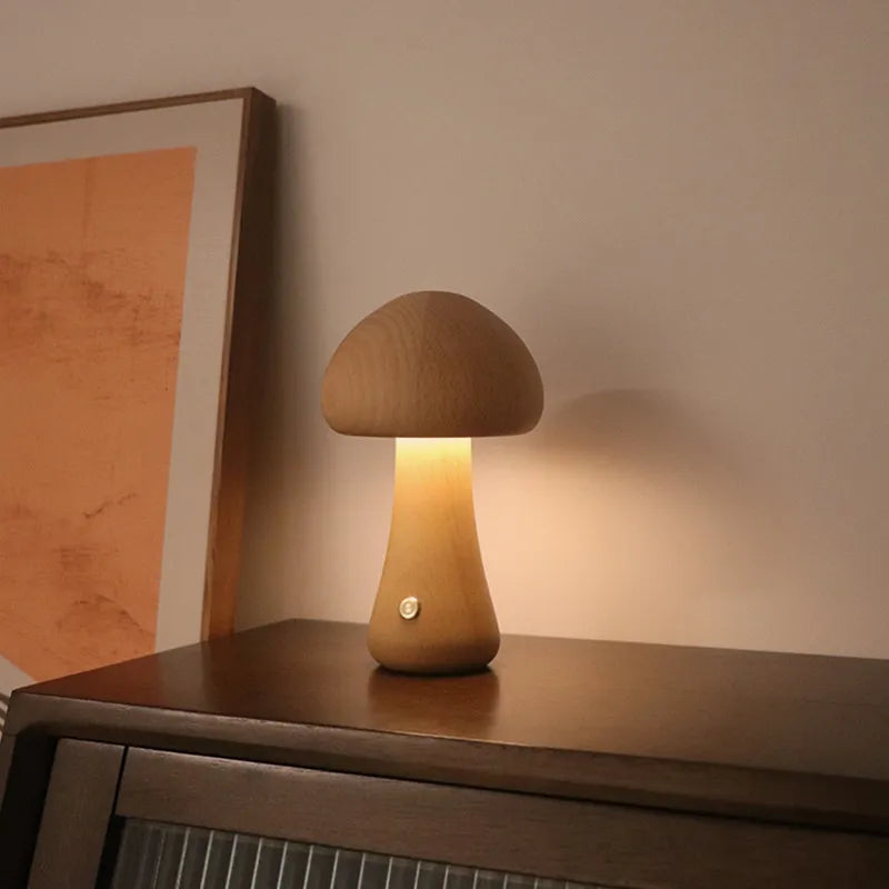 GloedGilde - Elegant bordlampe i svampestil - Lamylie