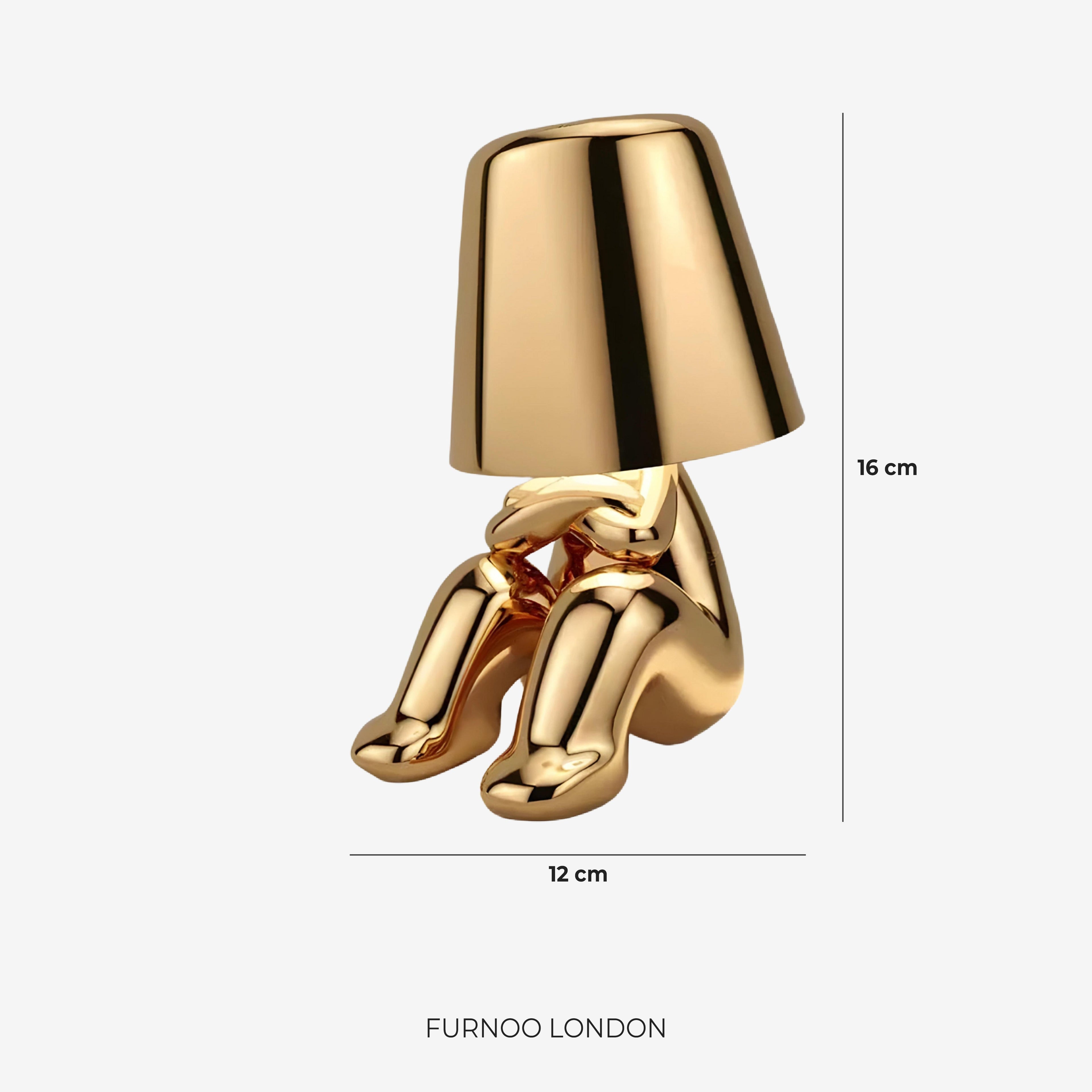 Metal Table Lamp Sculpture Figure Ambient Light Touch Dimmable LED Night Light Gold Silver Modern Design Decorative - Lamylie