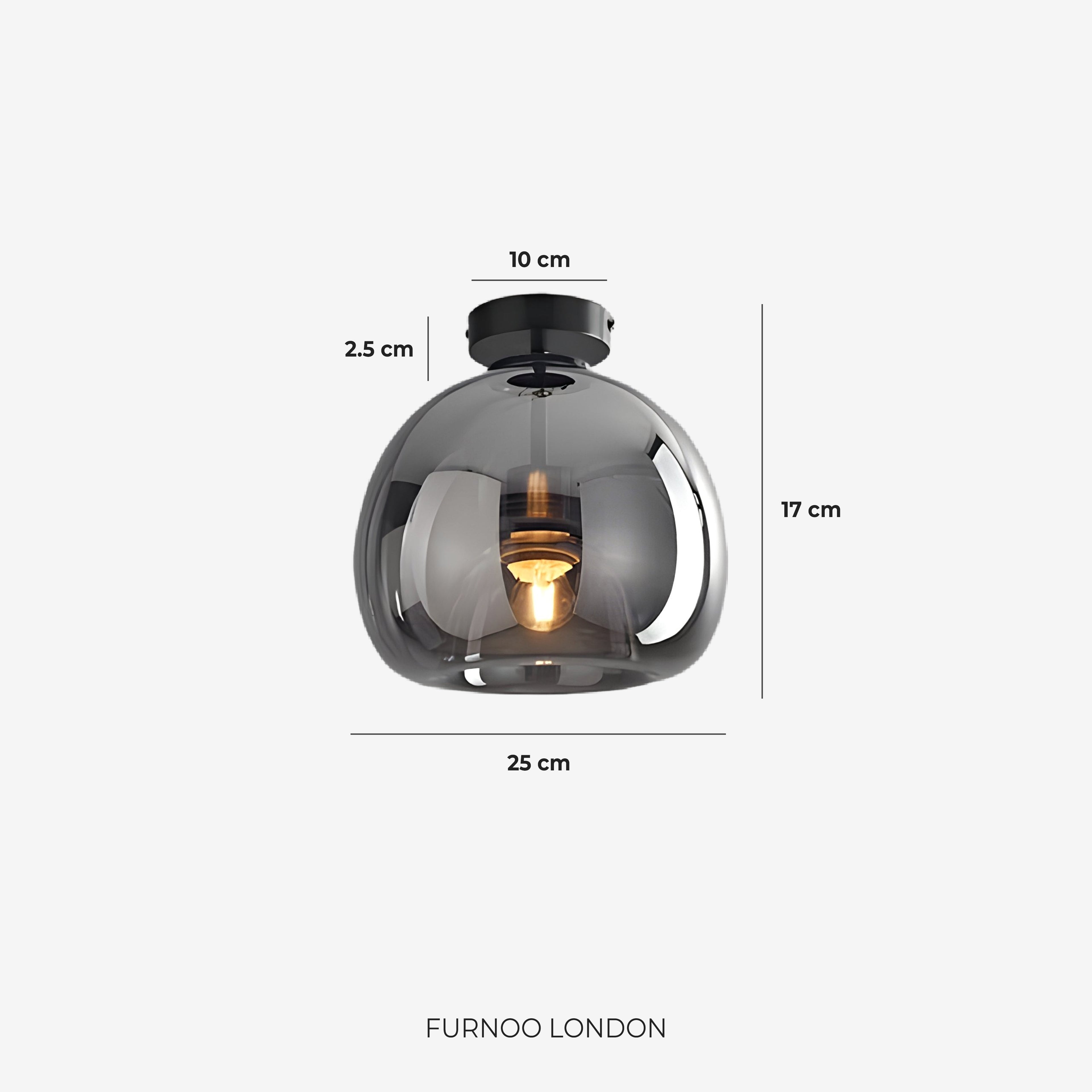 Thyra Pendant Lamp | Tinted Glass Sculptural Lighting Warm Diffuse Light Amber Smoke Gray | Type A 25cm Type B 29cm - Lamylie