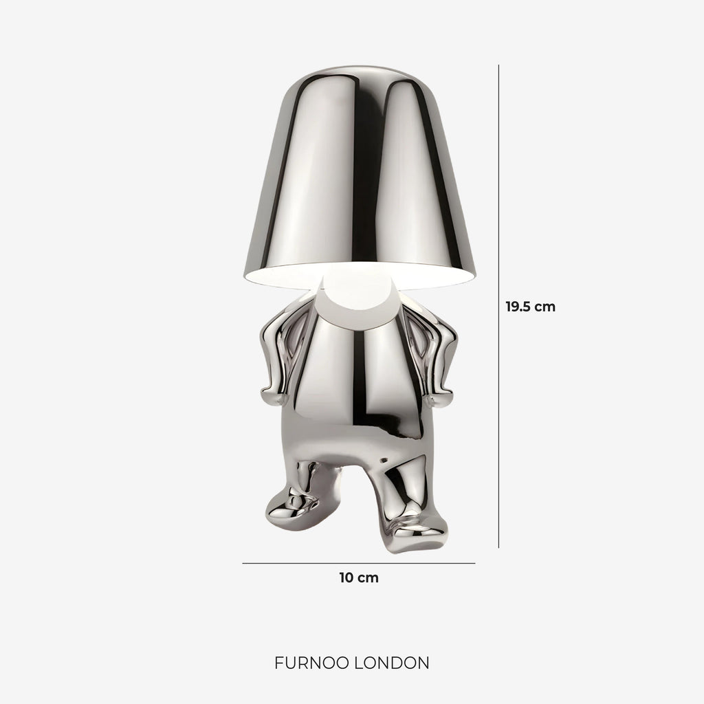 Metal Table Lamp Sculpture Figure Ambient Light Touch Dimmable LED Night Light Gold Silver Modern Design Decorative - Lamylie