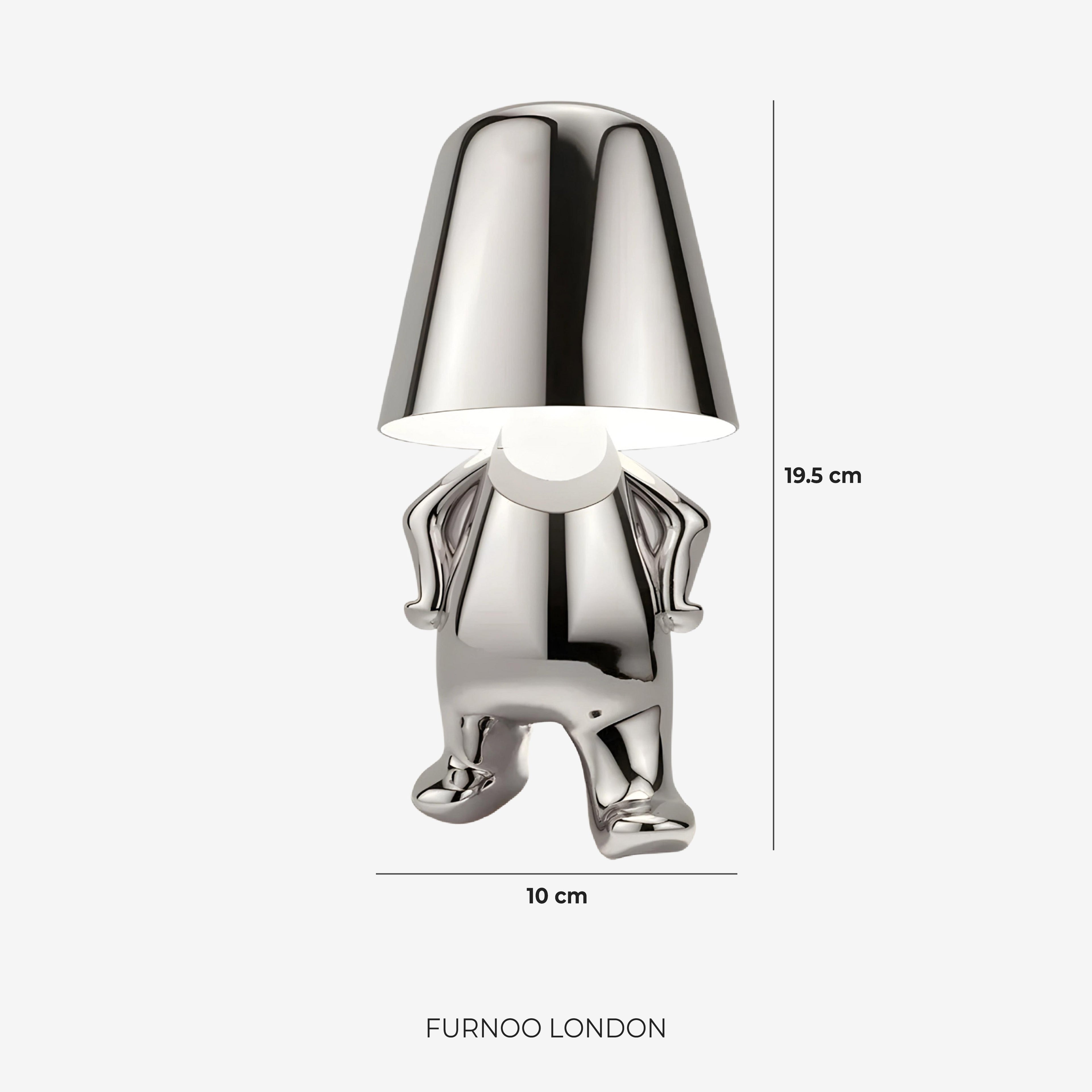 Metal Table Lamp Sculpture Figure Ambient Light Touch Dimmable LED Night Light Gold Silver Modern Design Decorative - Lamylie