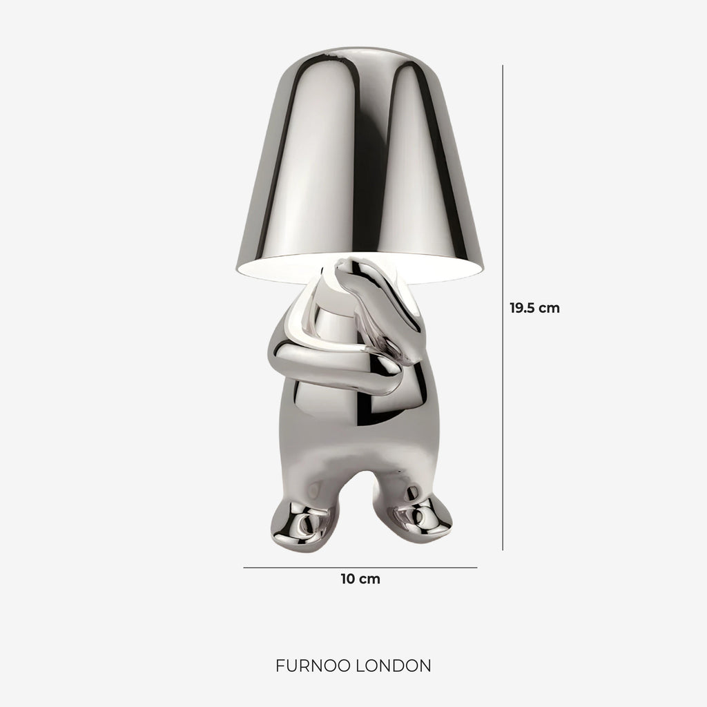 Metal Table Lamp Sculpture Figure Ambient Light Touch Dimmable LED Night Light Gold Silver Modern Design Decorative - Lamylie