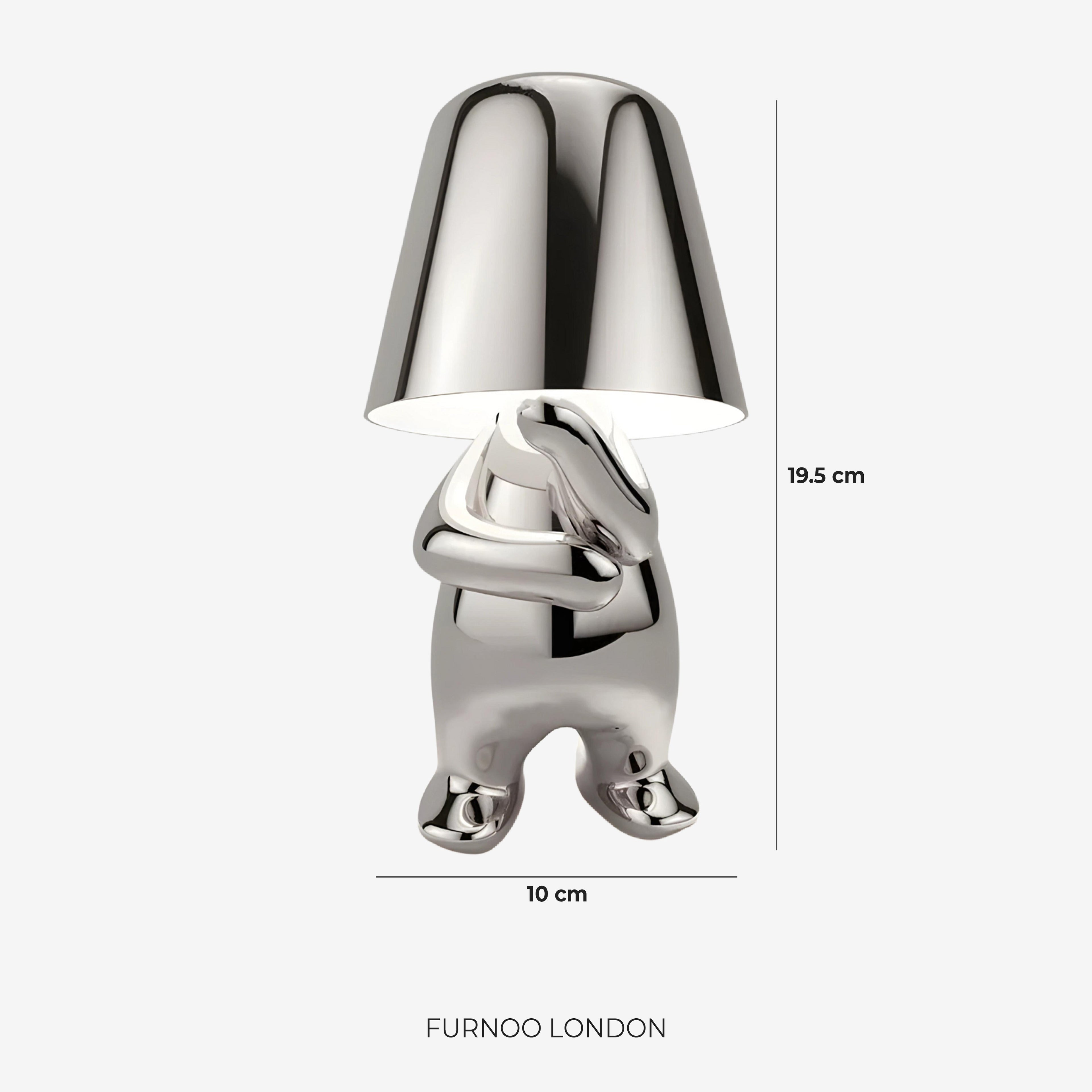 Metal Table Lamp Sculpture Figure Ambient Light Touch Dimmable LED Night Light Gold Silver Modern Design Decorative - Lamylie