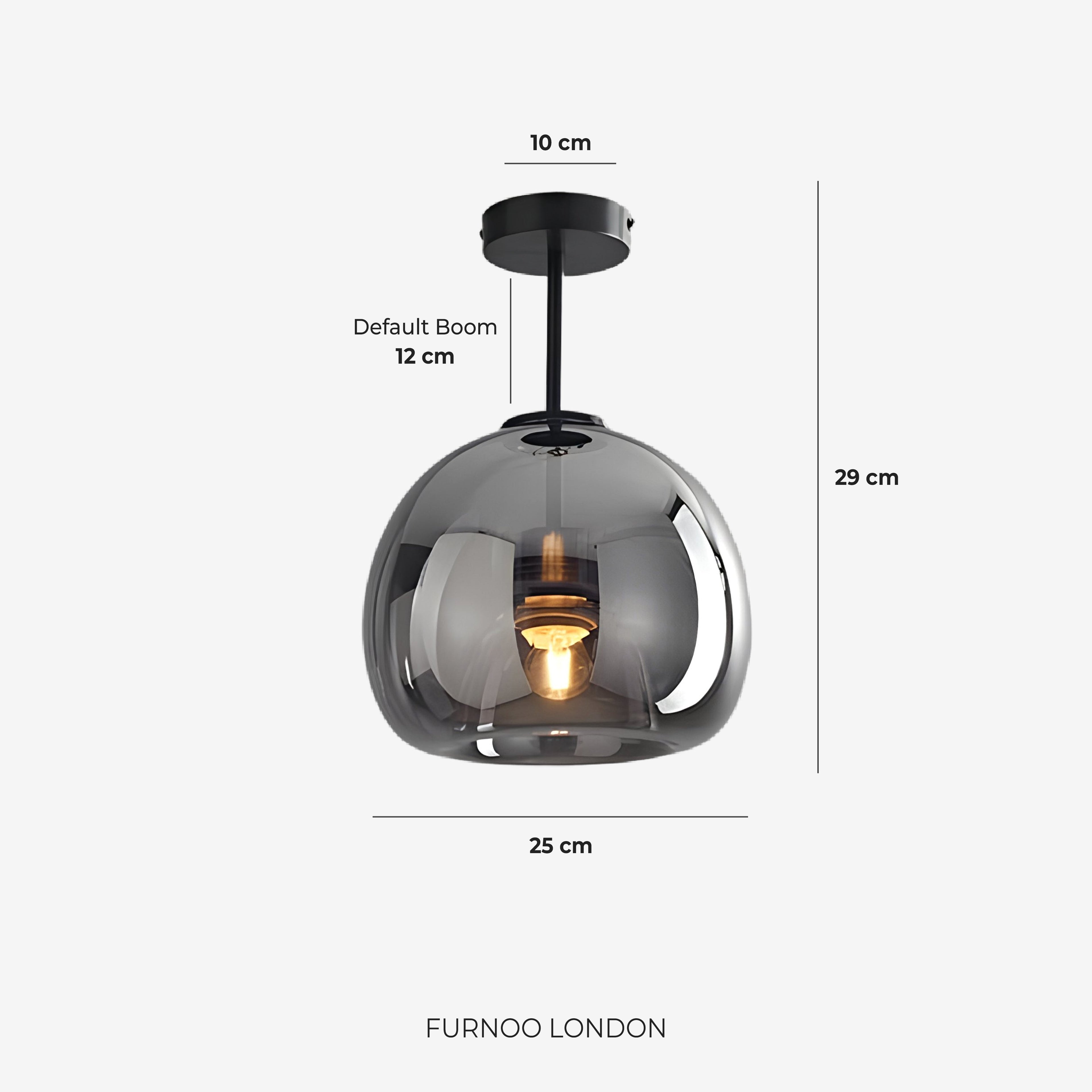 Thyra Pendant Lamp | Tinted Glass Sculptural Lighting Warm Diffuse Light Amber Smoke Gray | Type A 25cm Type B 29cm - Lamylie