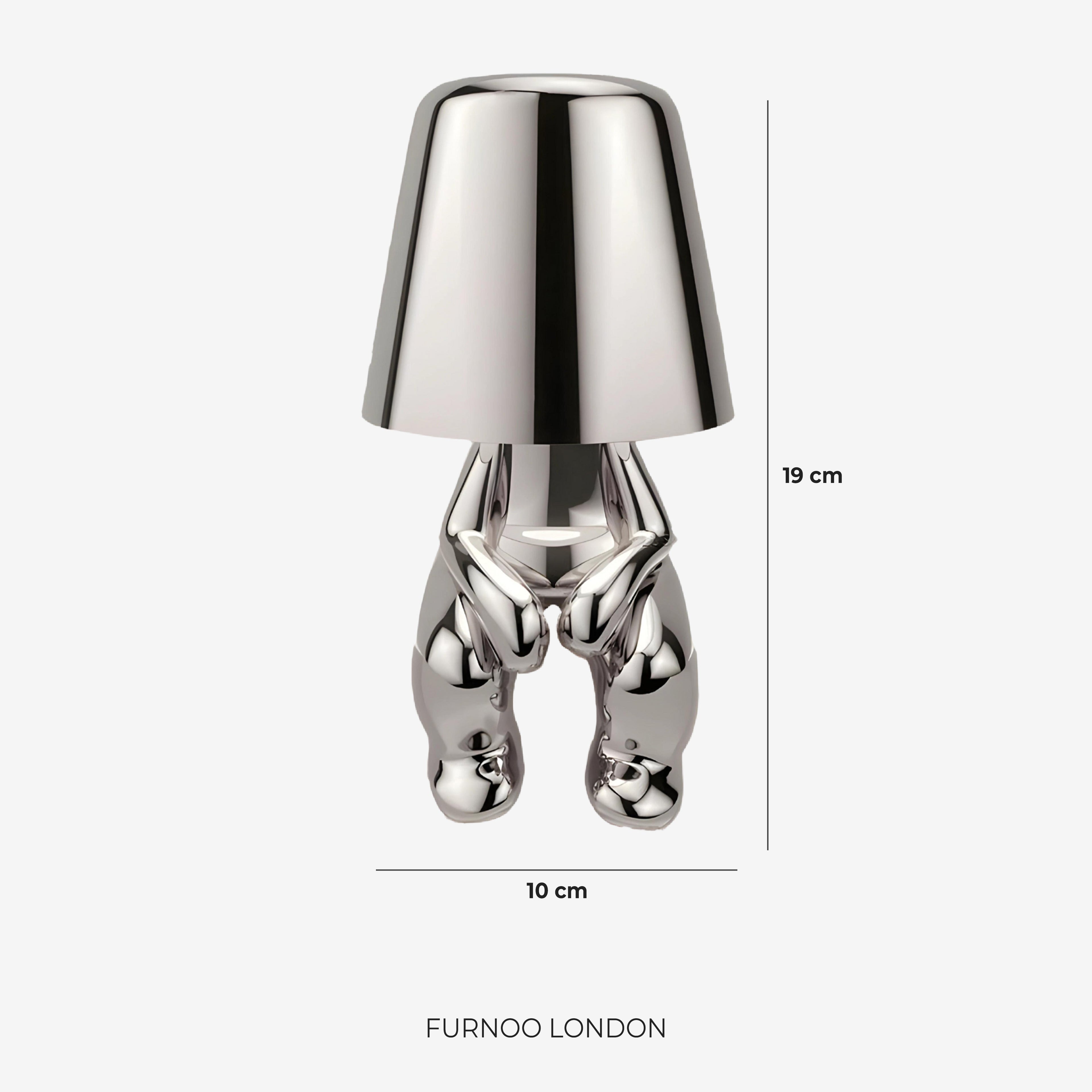 Metal Table Lamp Sculpture Figure Ambient Light Touch Dimmable LED Night Light Gold Silver Modern Design Decorative - Lamylie