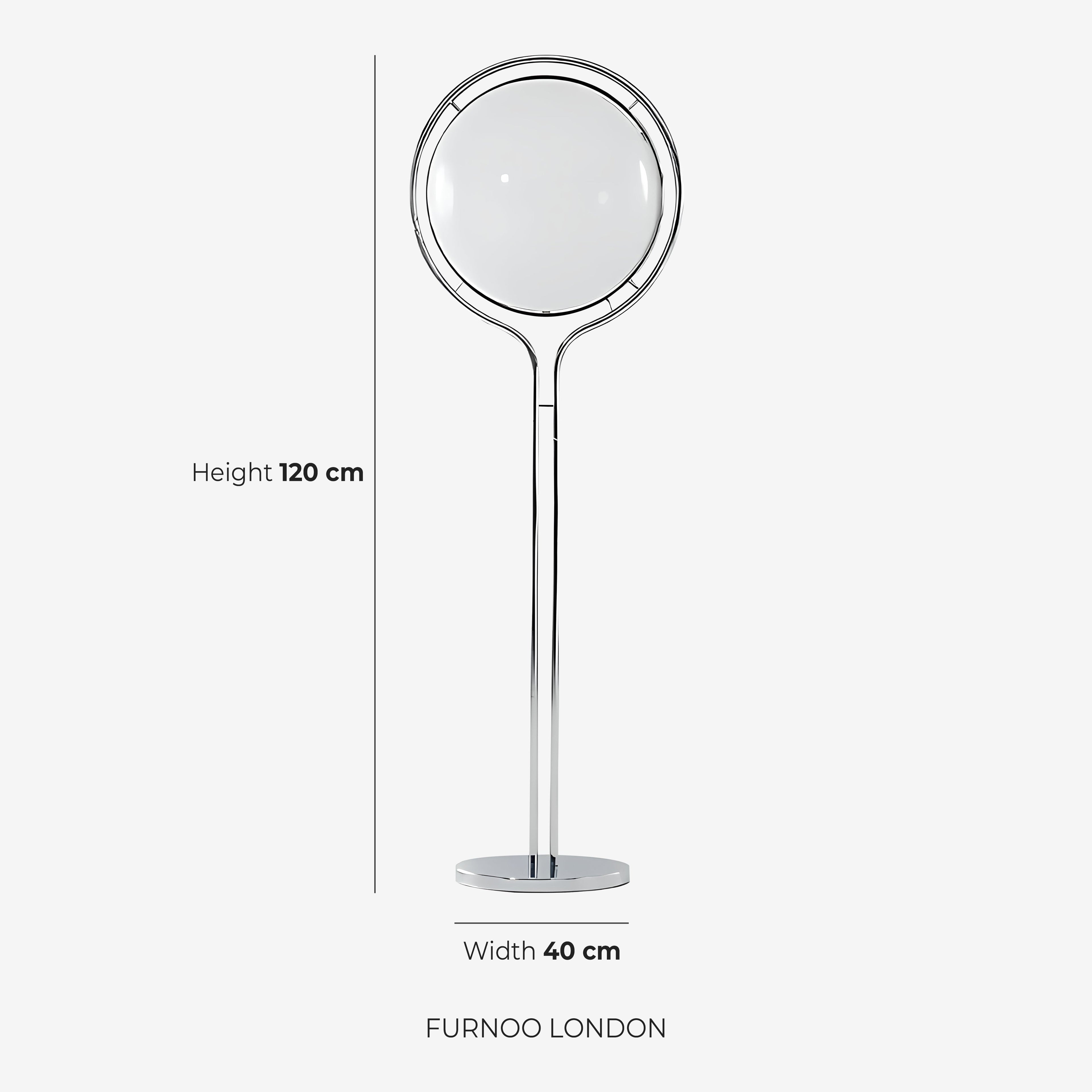 Modern Floor Lamp with Chrome Finish and Acrylic Globes | Atmospheric Lighting for Living Room and Bedroom - Lamylie