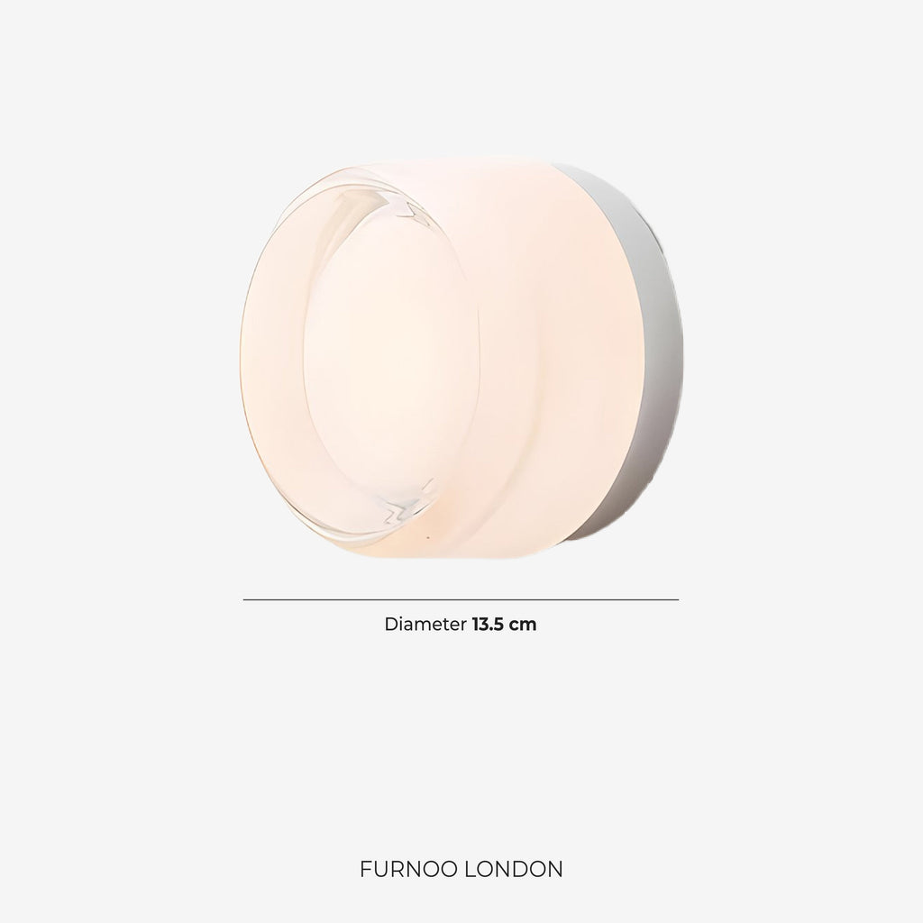 Minimalist LED Wall Lamp Round Aluminum Acrylic Diffuse Light Warm White Modern Design Compact Bedroom Hallway Accent Lighting - Lamylie