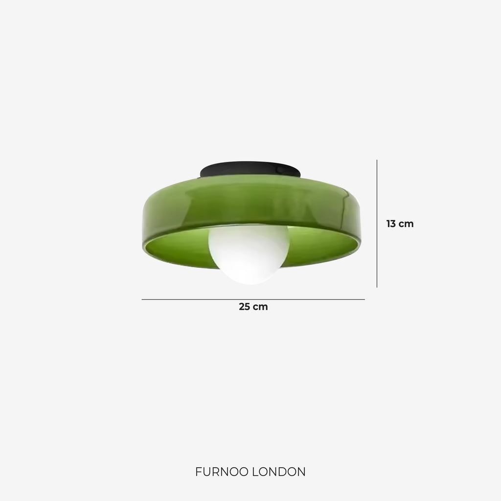 Minimalist Glass Wall and Ceiling Lamp — Modern Lighting for Hallway & Bedroom — Dimmable LED — Ø25 / Ø35 cm - Lamylie