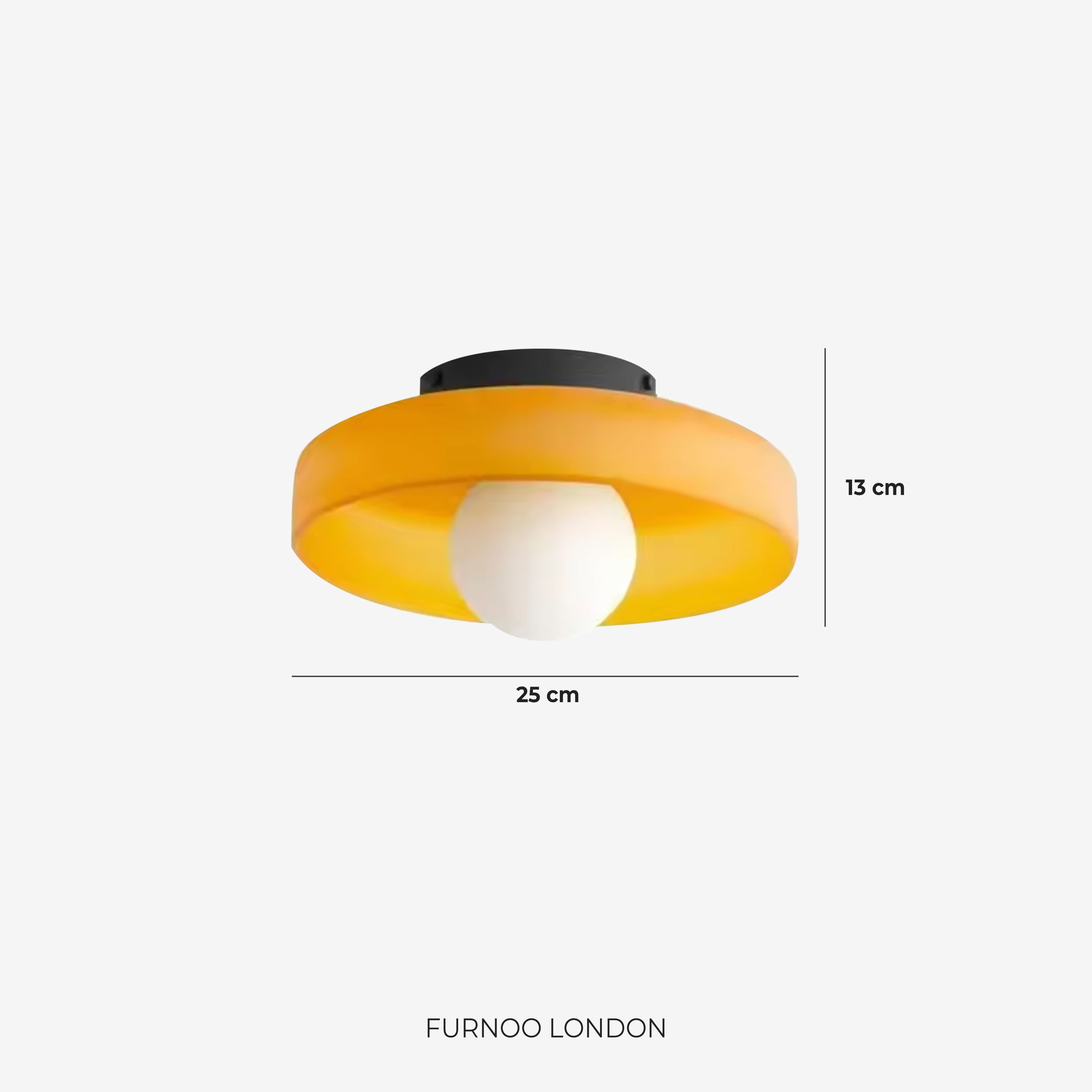 Minimalist Glass Wall and Ceiling Lamp — Modern Lighting for Hallway & Bedroom — Dimmable LED — Ø25 / Ø35 cm - Lamylie