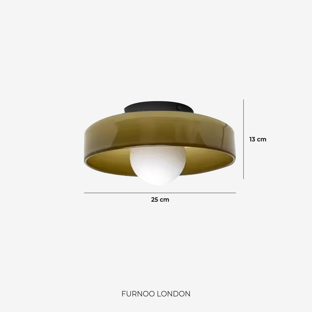 Minimalist Glass Wall and Ceiling Lamp — Modern Lighting for Hallway & Bedroom — Dimmable LED — Ø25 / Ø35 cm - Lamylie