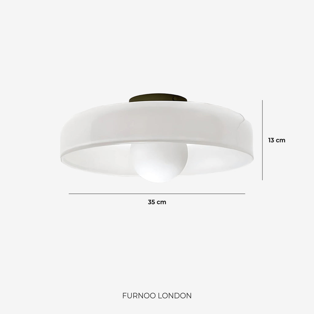 Minimalist Glass Wall and Ceiling Lamp — Modern Lighting for Hallway & Bedroom — Dimmable LED — Ø25 / Ø35 cm - Lamylie