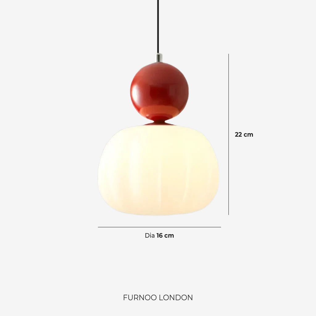 Geometric Pendant Lamp Bauhaus Design Metal Glass E27 | 1 or 3 Light Points Dimmable Ambient Lighting - Lamylie