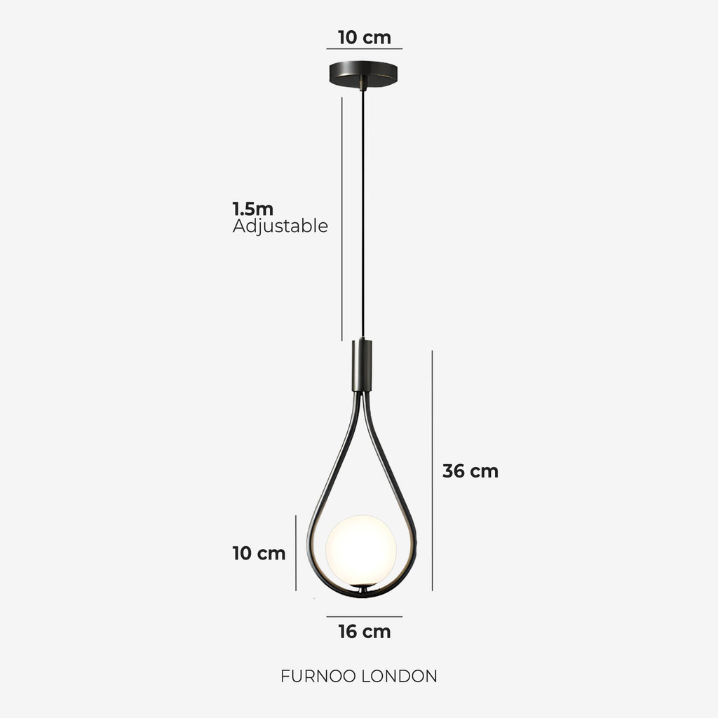 Nordic Drop Pendelleuchte Minimalistische tropfenförmige Glaslampe Moderne Beleuchtung für Esszimmer & Kücheninsel - Lamylie