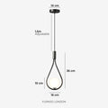 Nordic Drop Pendelleuchte Minimalistische tropfenförmige Glaslampe Moderne Beleuchtung für Esszimmer & Kücheninsel - Lamylie