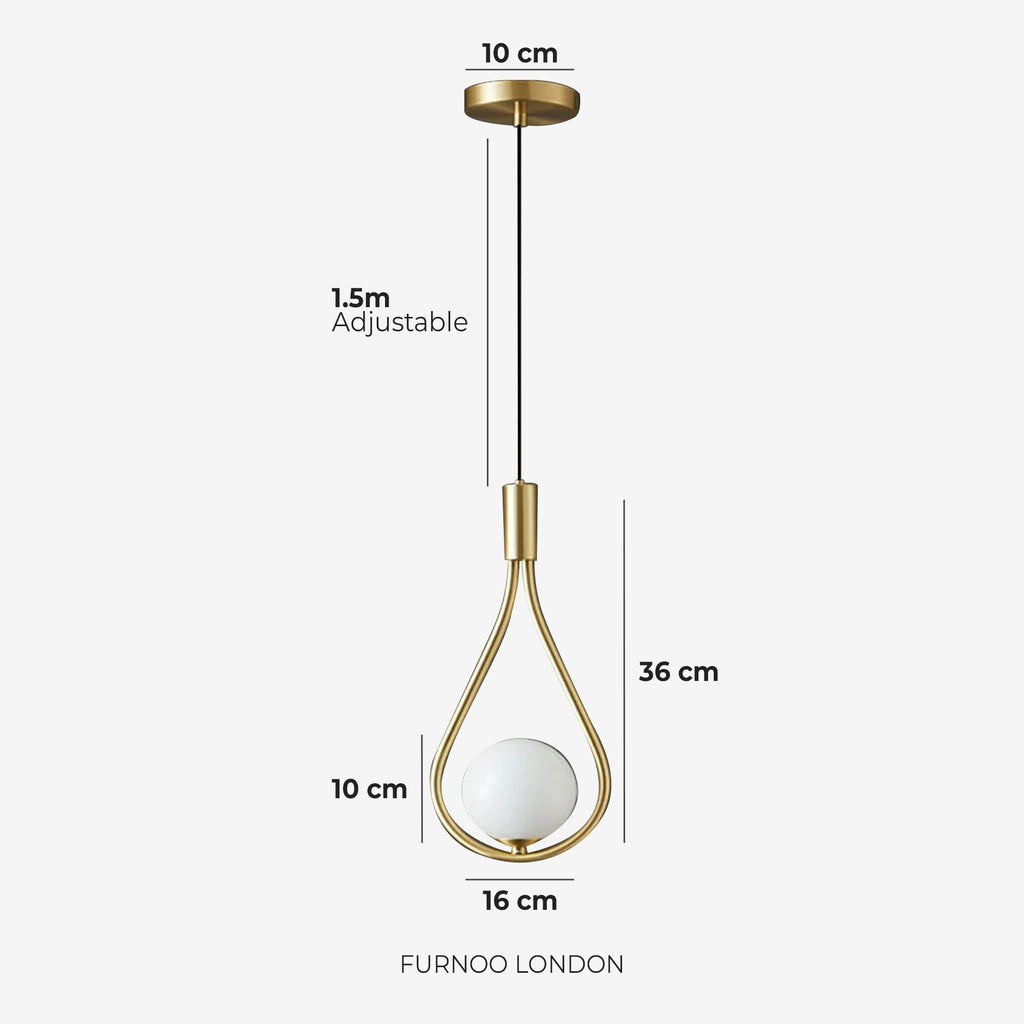 Nordic Drop Pendelleuchte Minimalistische tropfenförmige Glaslampe Moderne Beleuchtung für Esszimmer & Kücheninsel - Lamylie