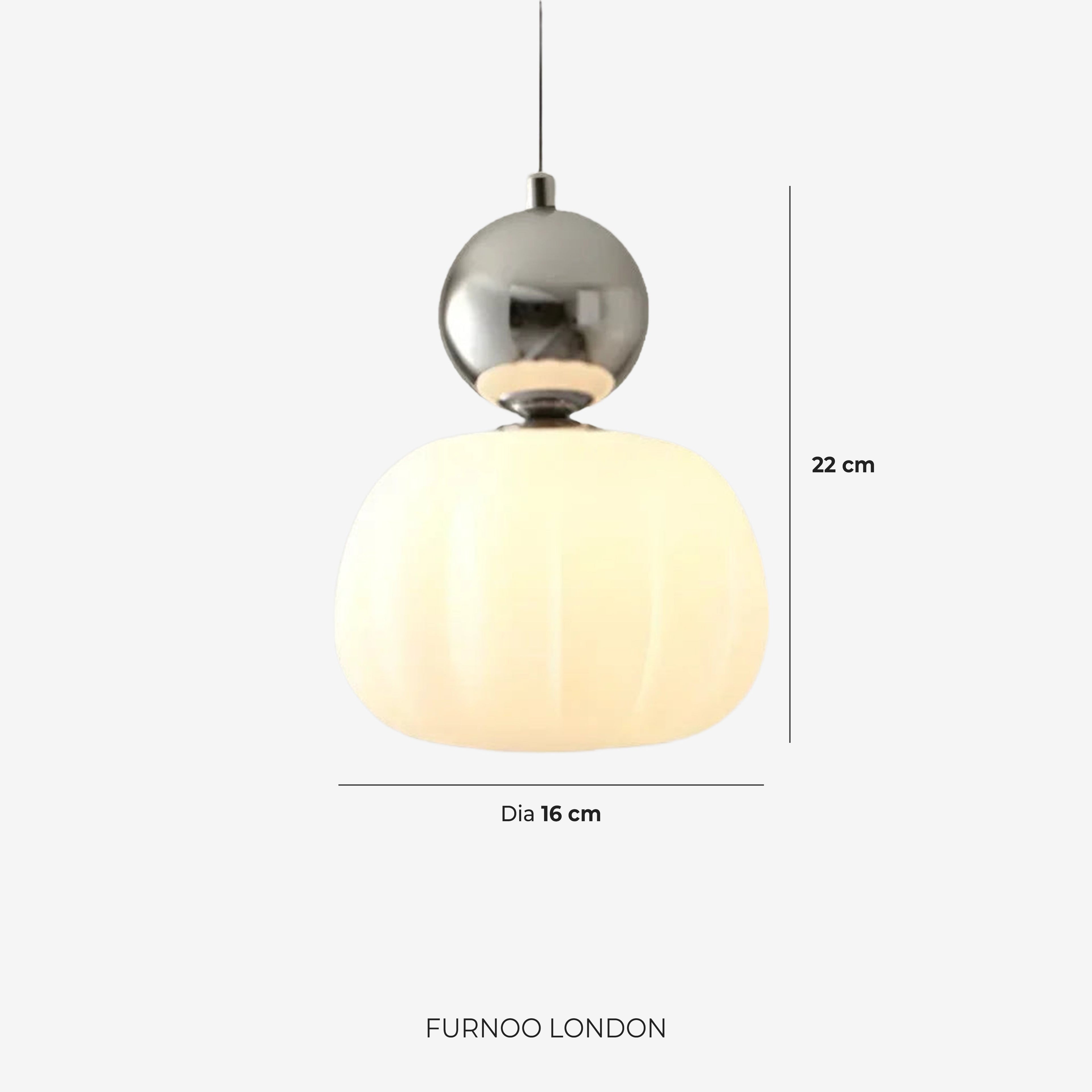 Geometric Pendant Lamp Bauhaus Design Metal Glass E27 | 1 or 3 Light Points Dimmable Ambient Lighting - Lamylie