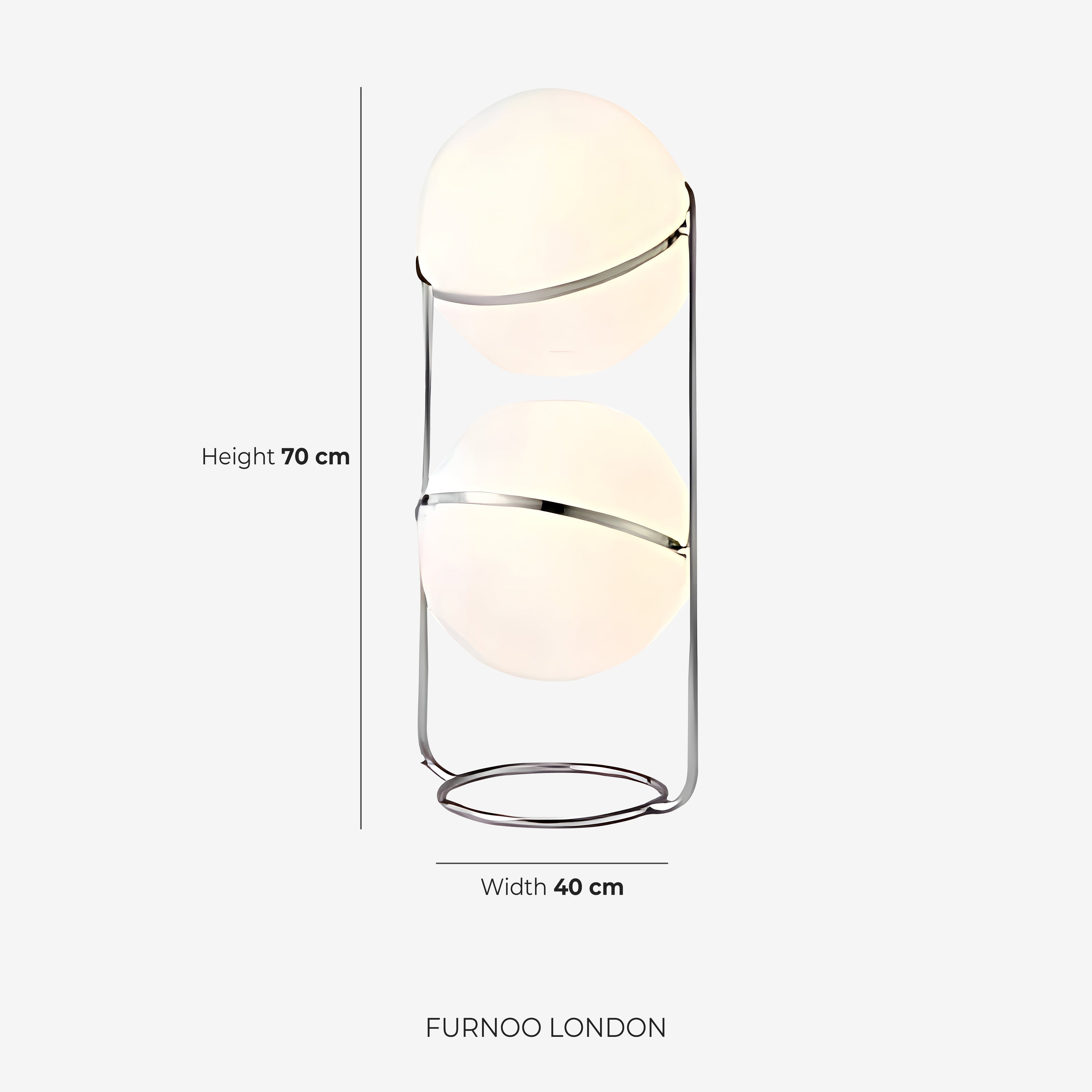 Modern Floor Lamp with Chrome Finish and Acrylic Globes | Atmospheric Lighting for Living Room and Bedroom - Lamylie