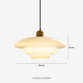 TINA Pendant Lamp | Mid-Century Milk White Glass with Brushed Brass | Modern Dining & Kitchen Lighting | Adjustable | E27 Socket - Lamylie
