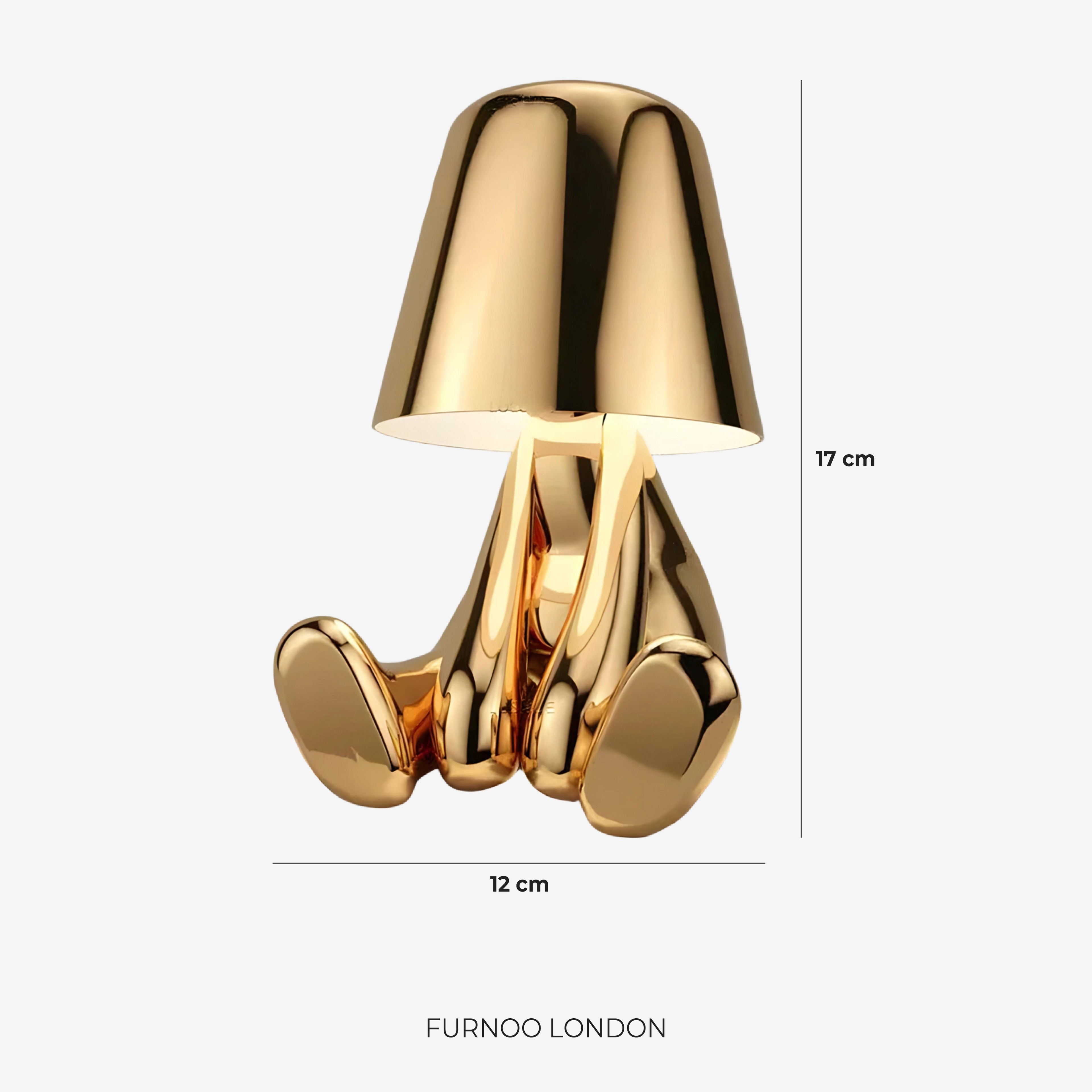 Metal Table Lamp Sculpture Figure Ambient Light Touch Dimmable LED Night Light Gold Silver Modern Design Decorative - Lamylie