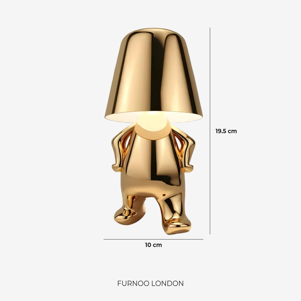 Metal Table Lamp Sculpture Figure Ambient Light Touch Dimmable LED Night Light Gold Silver Modern Design Decorative - Lamylie