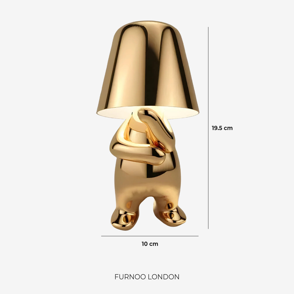 Metal Table Lamp Sculpture Figure Ambient Light Touch Dimmable LED Night Light Gold Silver Modern Design Decorative - Lamylie