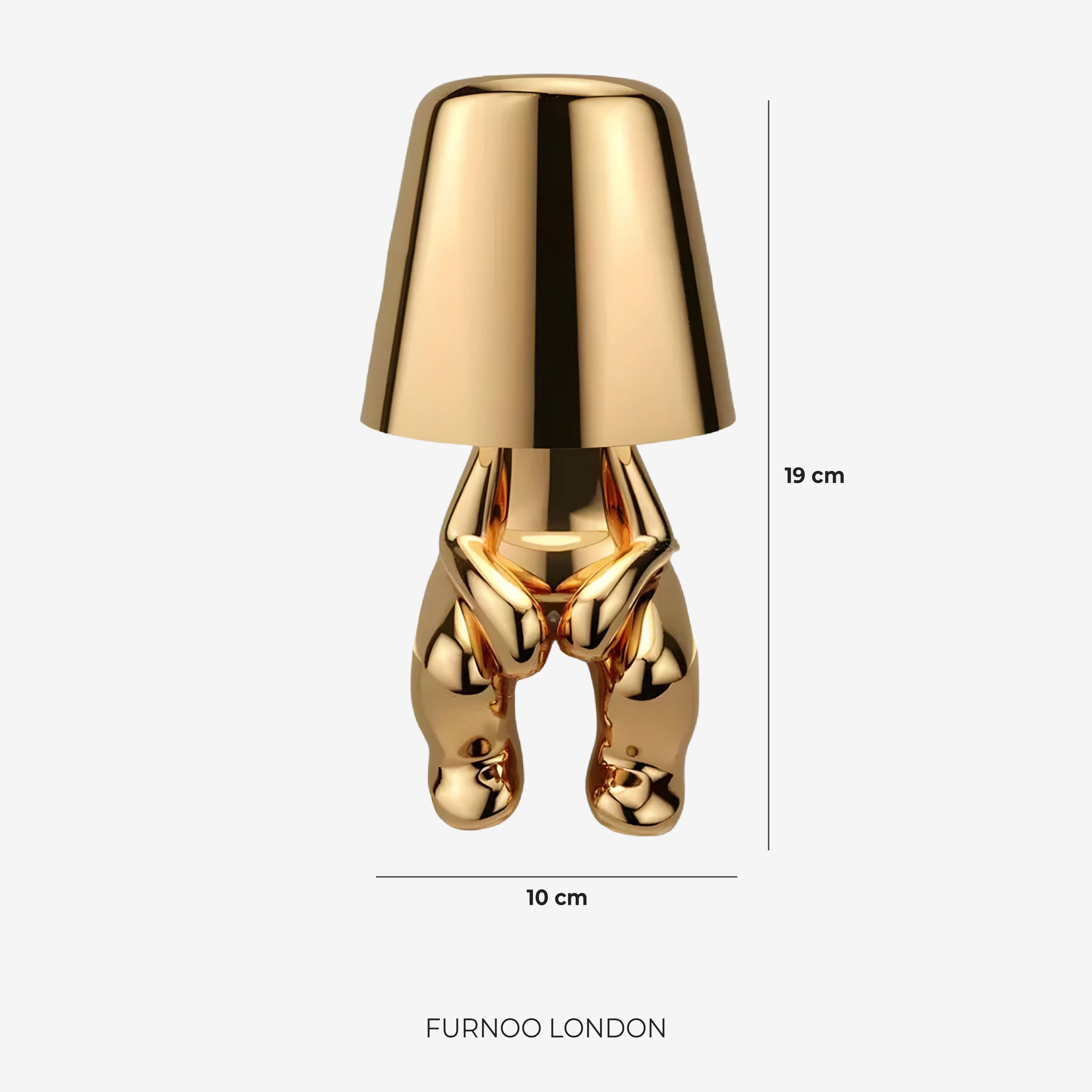Metal Table Lamp Sculpture Figure Ambient Light Touch Dimmable LED Night Light Gold Silver Modern Design Decorative - Lamylie