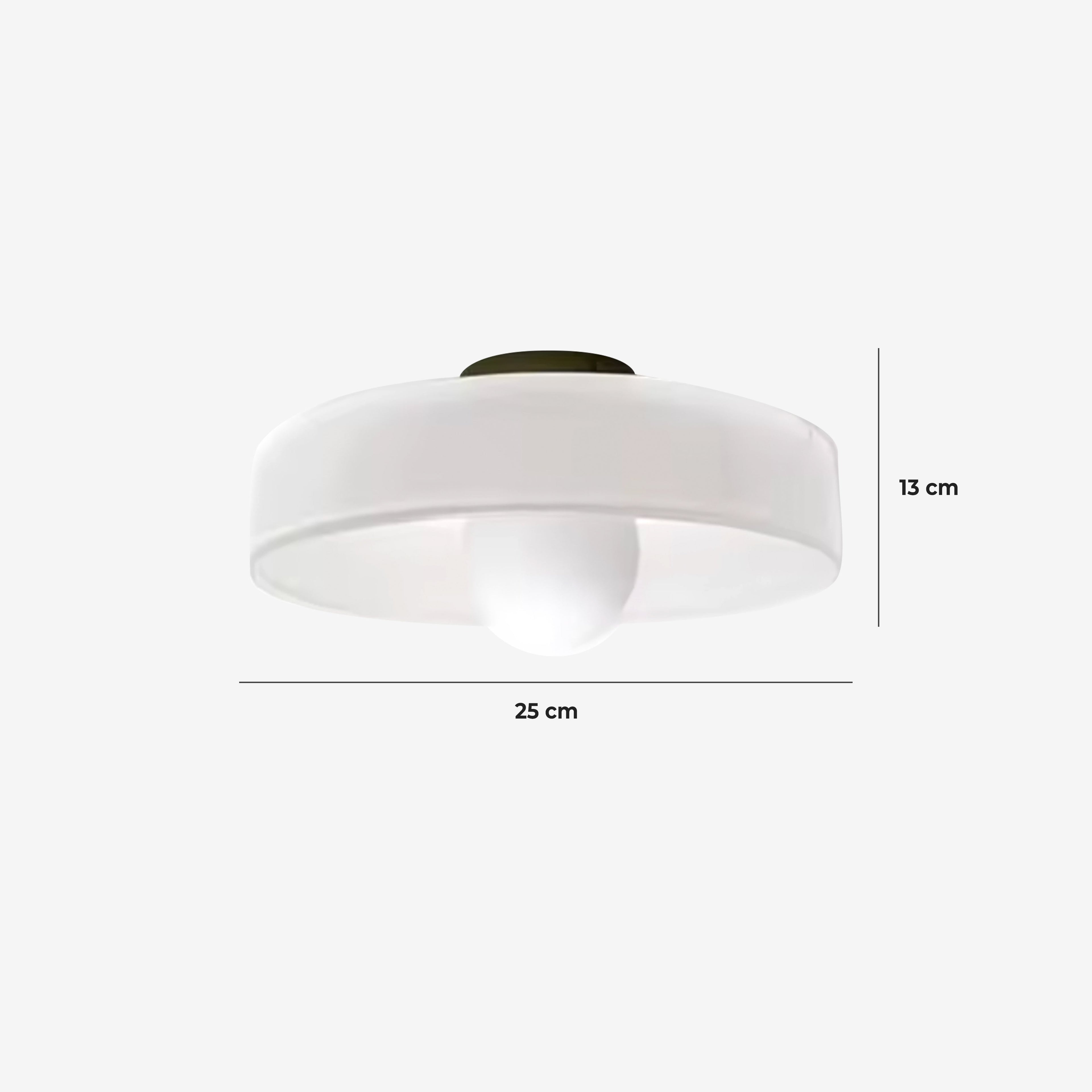 Minimalist Glass Wall and Ceiling Lamp — Modern Lighting for Hallway & Bedroom — Dimmable LED — Ø25 / Ø35 cm - Lamylie