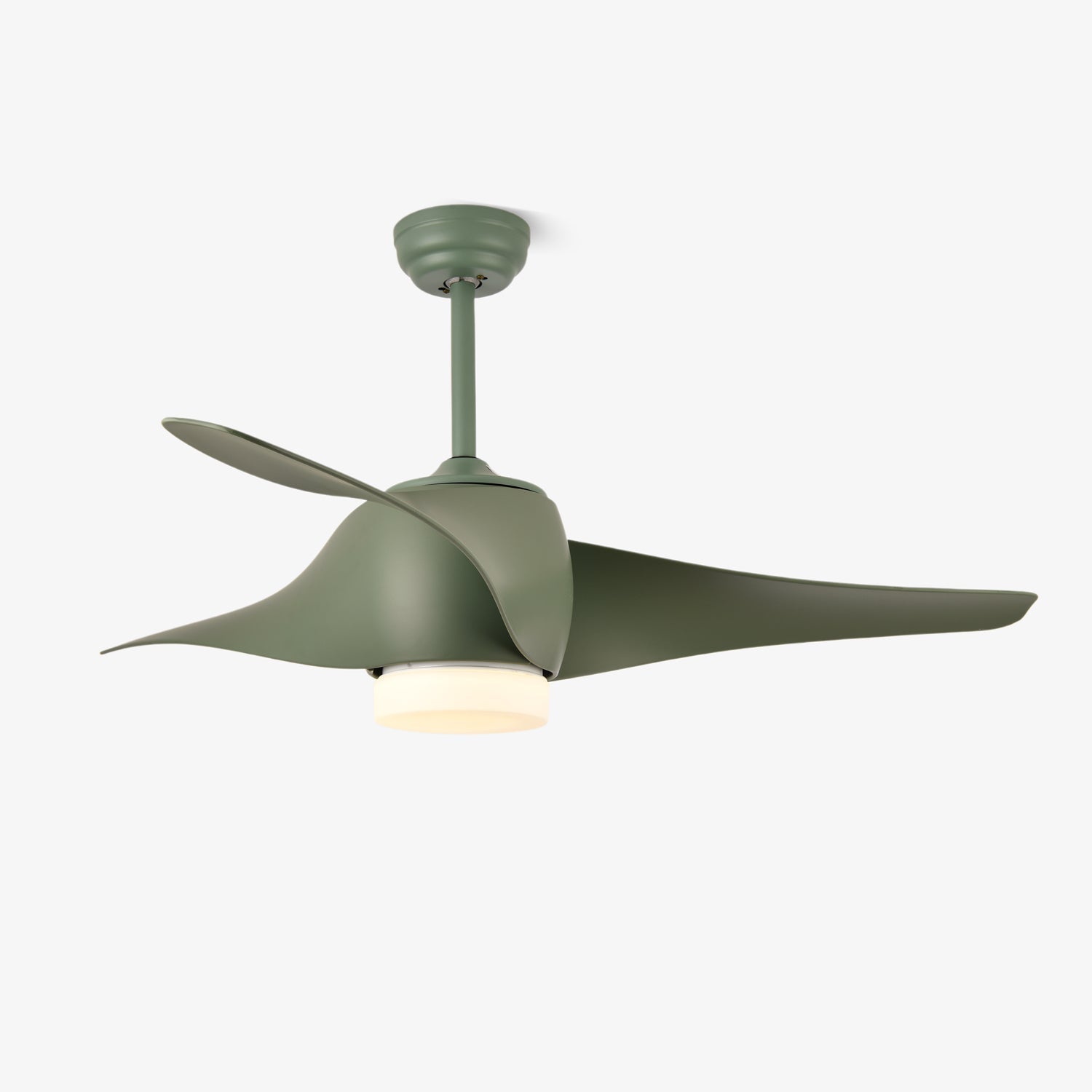 Ceiling Fan with Lighting 132 cm Adjustable Quiet Motor and Remote Control for Living Room Bedroom - Lamylie