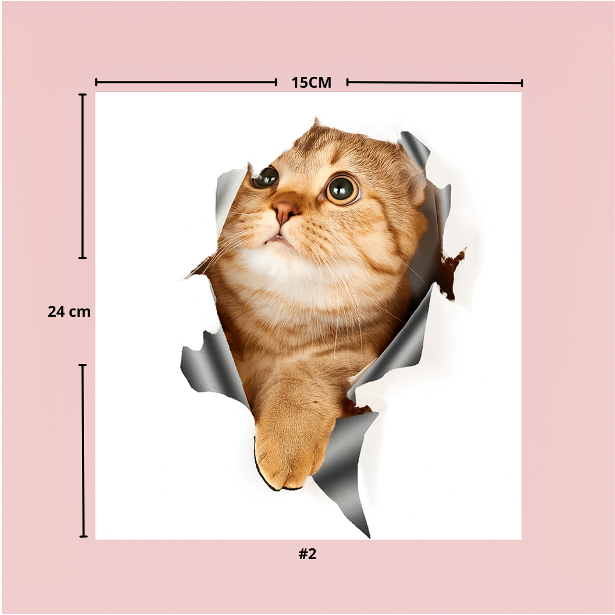 Søde 3D-vægklistermærker med katte og hunde - Lamylie
