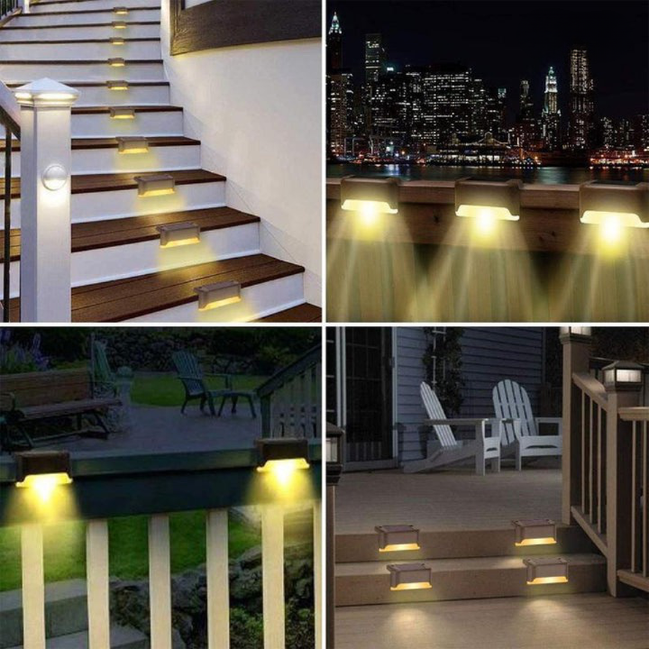 Solární nástěnná lampa pro zahradu, LED venkovní světlo, vodotěsné osvětlení terasy, bezdrátové – Lamylie