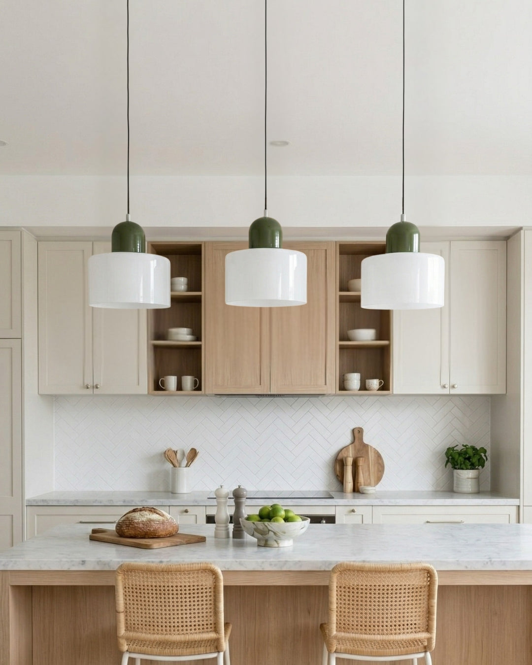 KORA Glass Pendant Lamp | Bauhaus Design Geometric Light | Adjustable | E27 | Scandinavian Interior Lighting - Lamylie