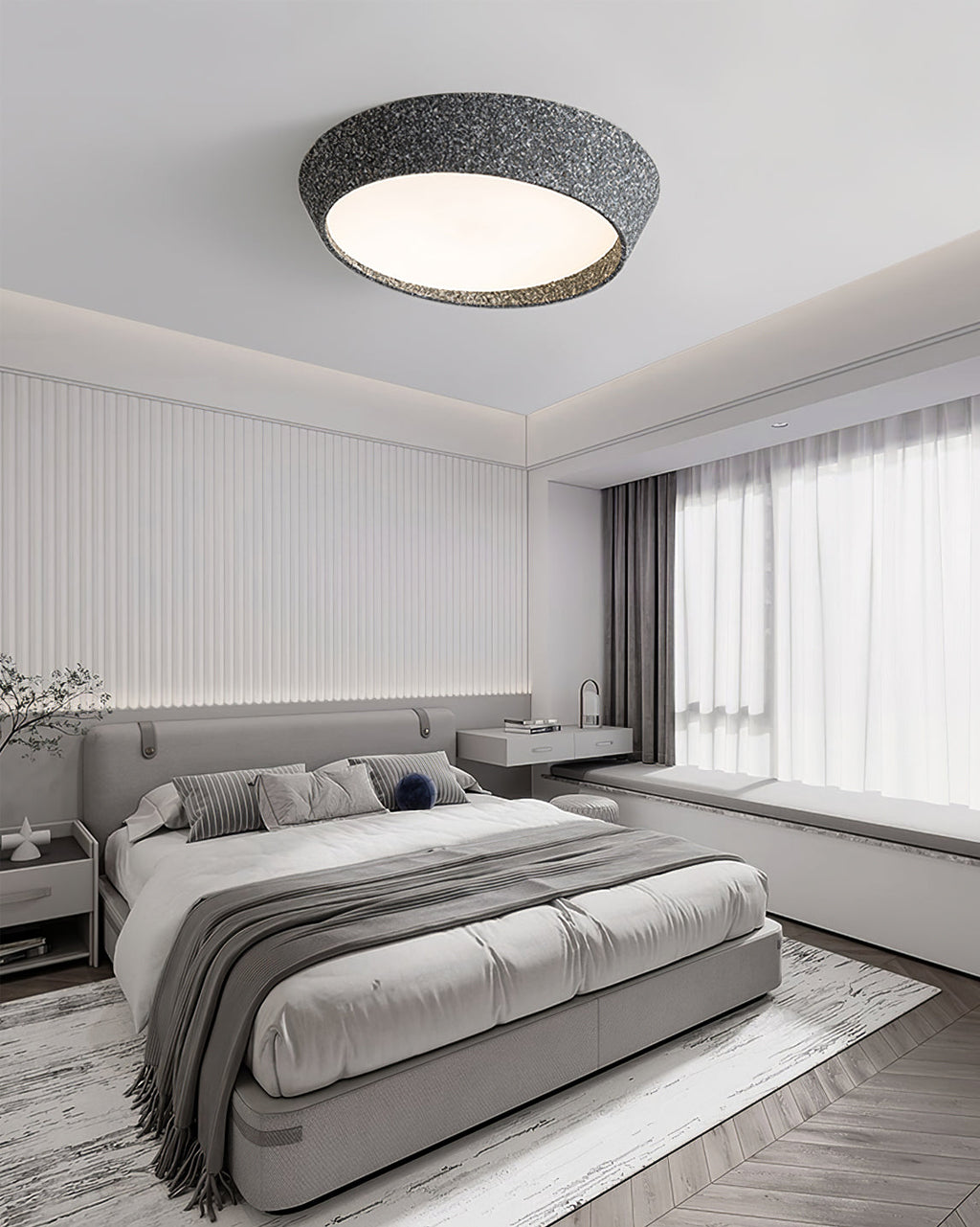 NovaLume LED-Deckenleuchte — Handgeformter Schirm, warmes Licht
