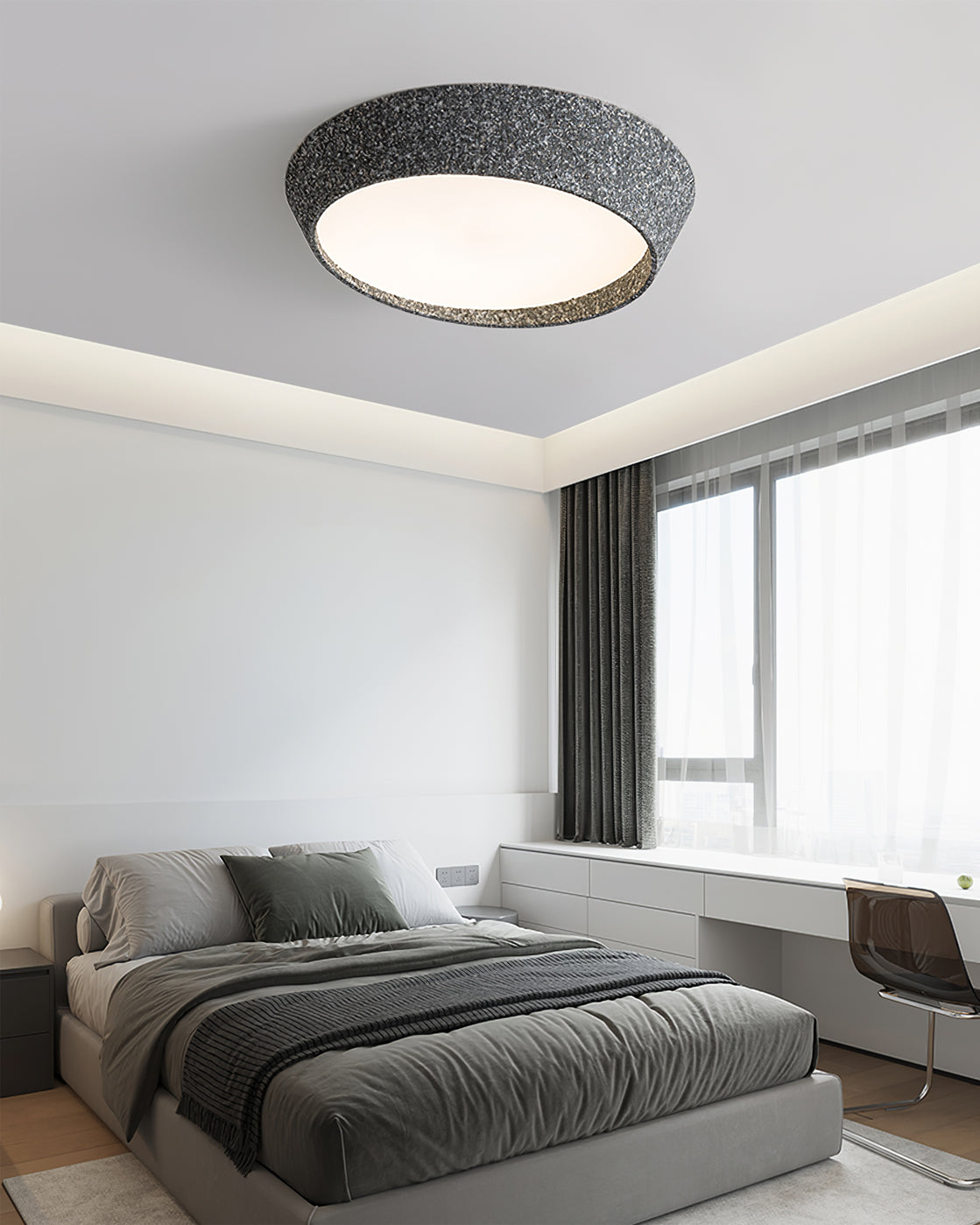NovaLume LED-Deckenleuchte — Handgeformter Schirm, warmes Licht