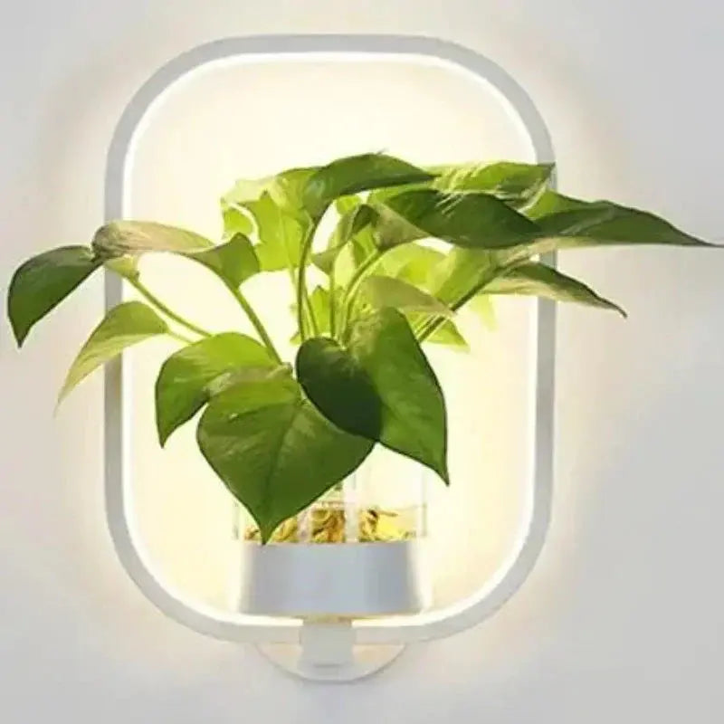 LED Wall Plant Light with Glass Vase | Warm Ambient Light | Decorative Wall Feature | GlowPlant - Lamylie