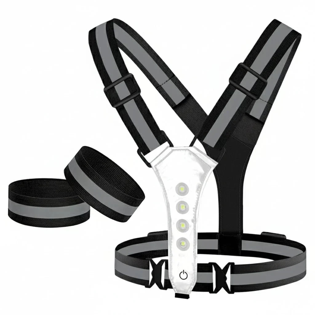 Gilet di sicurezza LED ad alta visibilità con luci ricaricabili tramite USB - Lamylie