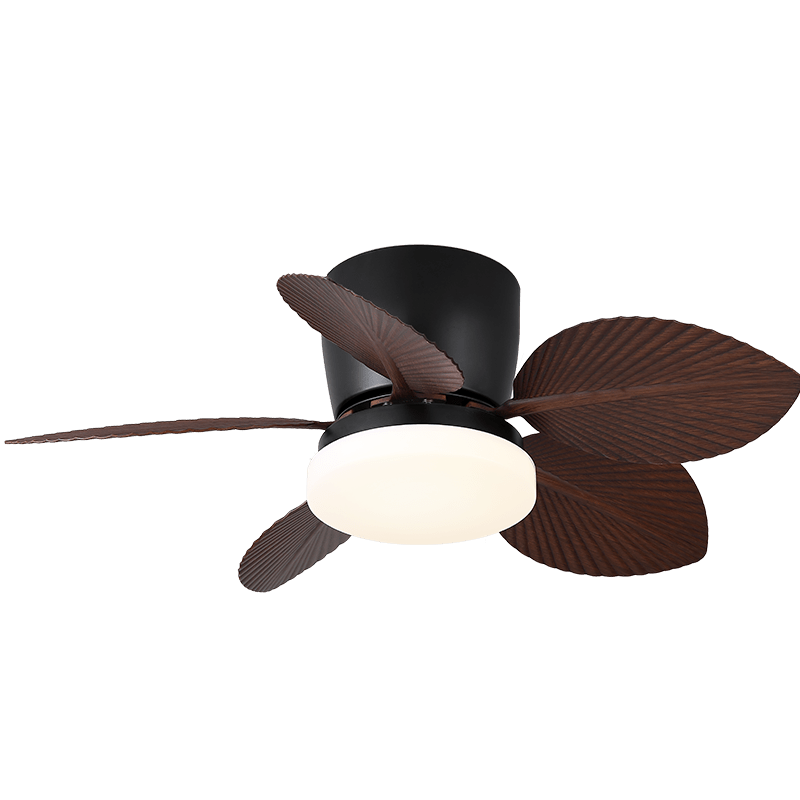 Wentylator sufitowy z oświetleniem Ø80 cm, 6 prędkości, LED 35 W, z pilotem, do sypialni, salonu i jadalni – Lamylie