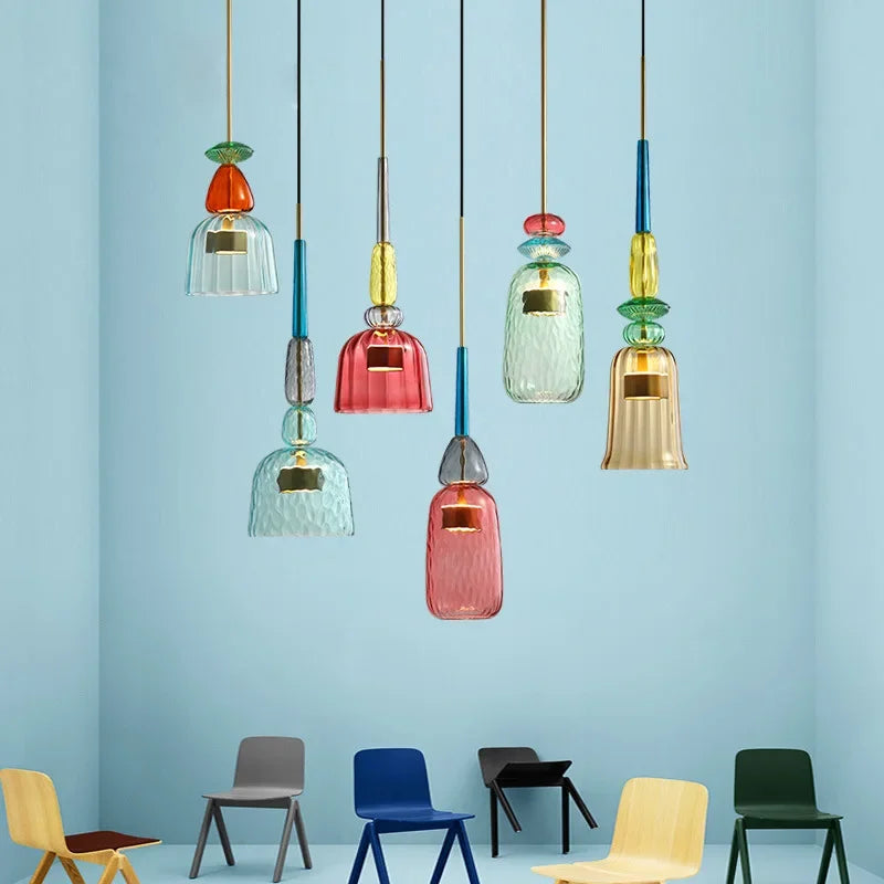Adjustable Suspension Colorful Hanging Lamp Pendant - Lamylie