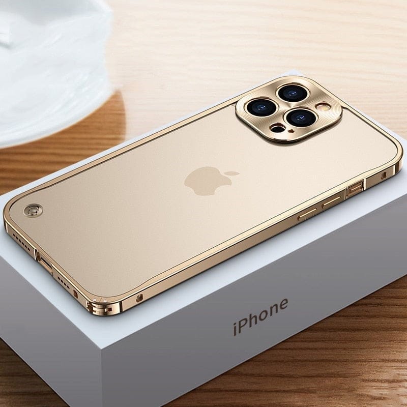Elegant letvægtsetui i metal til iPhone – holdbar beskyttelse - Lamylie