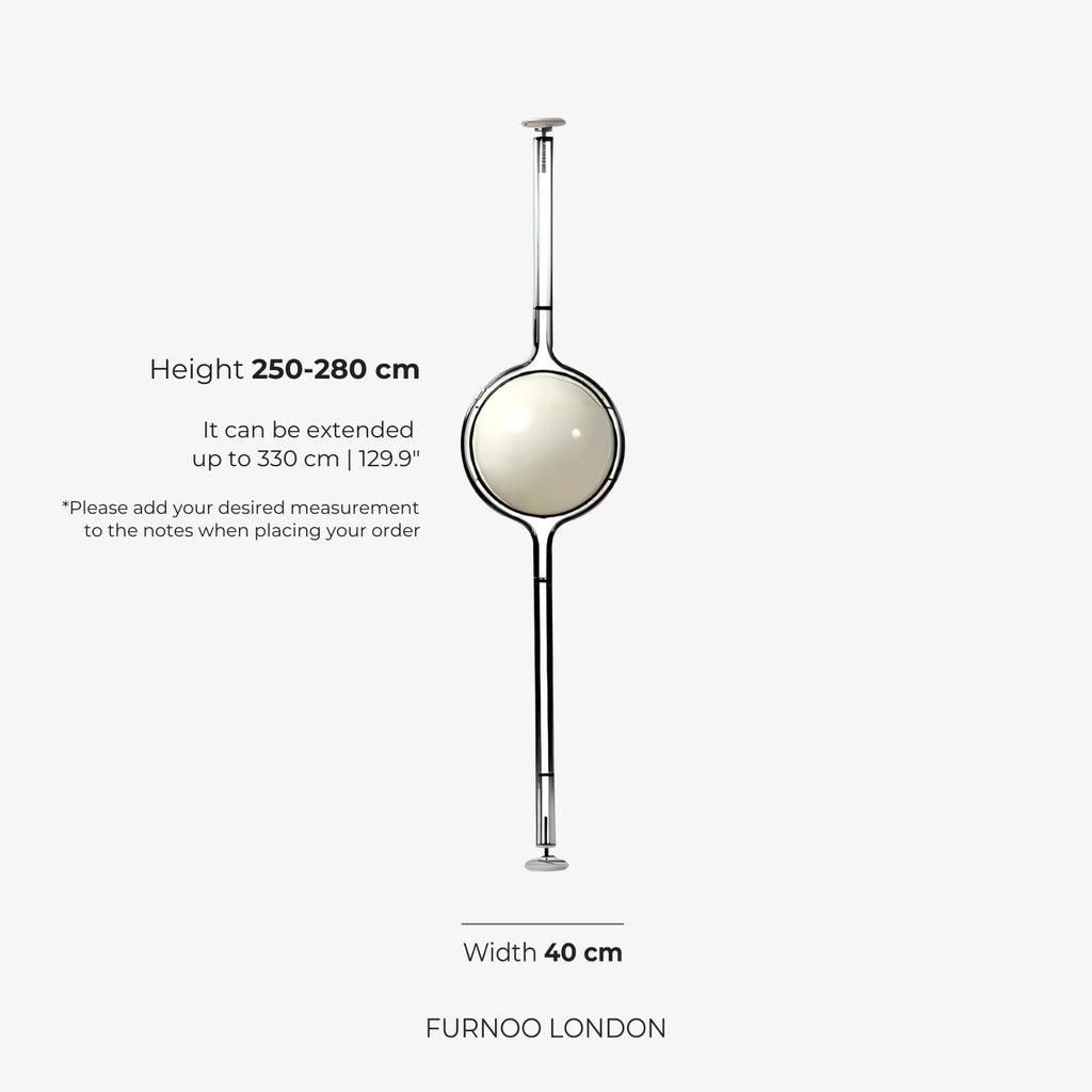 Modern Floor Lamp with Chrome Finish and Acrylic Globes | Atmospheric Lighting for Living Room and Bedroom - Lamylie