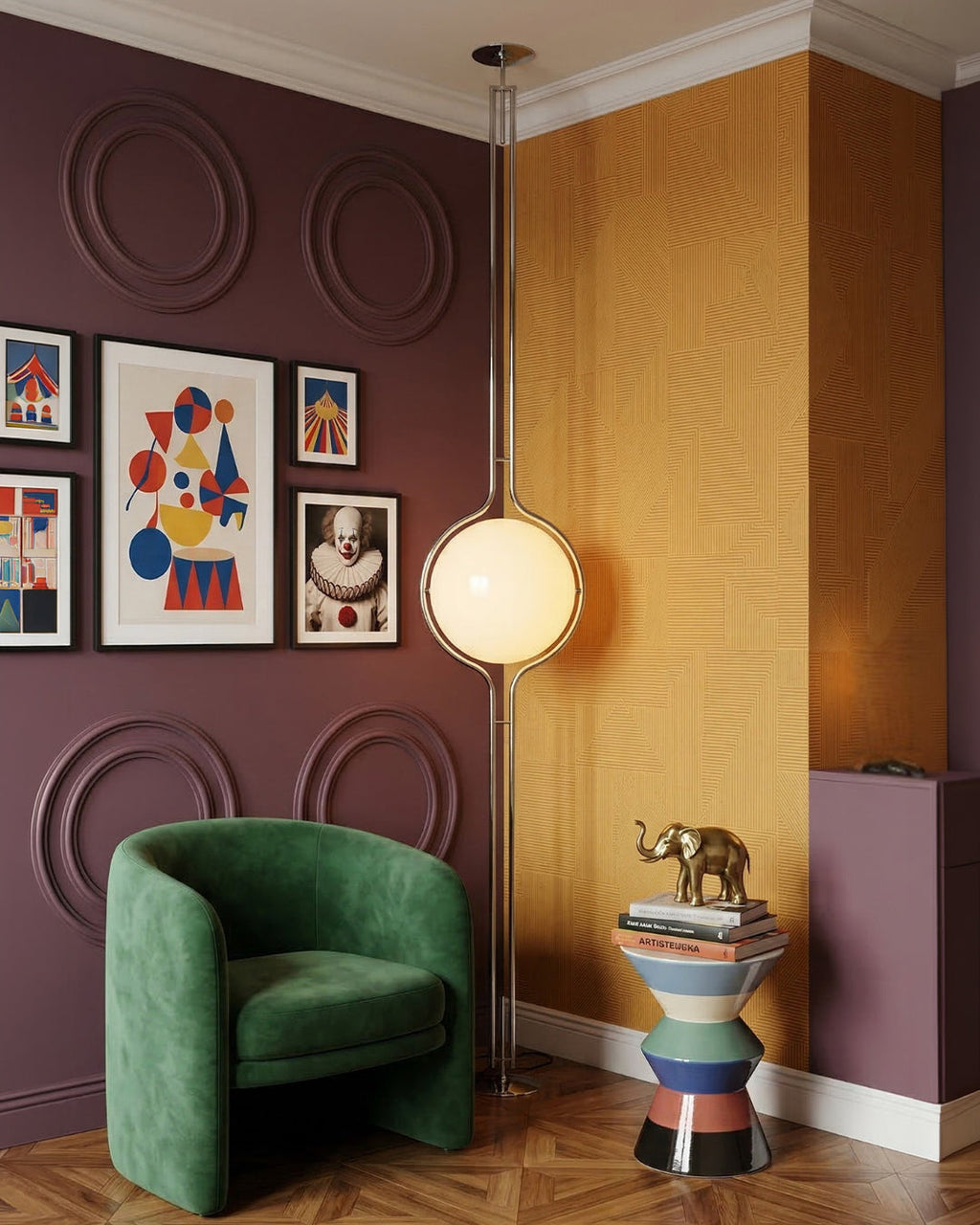 Modern Floor Lamp with Chrome Finish and Acrylic Globes | Atmospheric Lighting for Living Room and Bedroom - Lamylie
