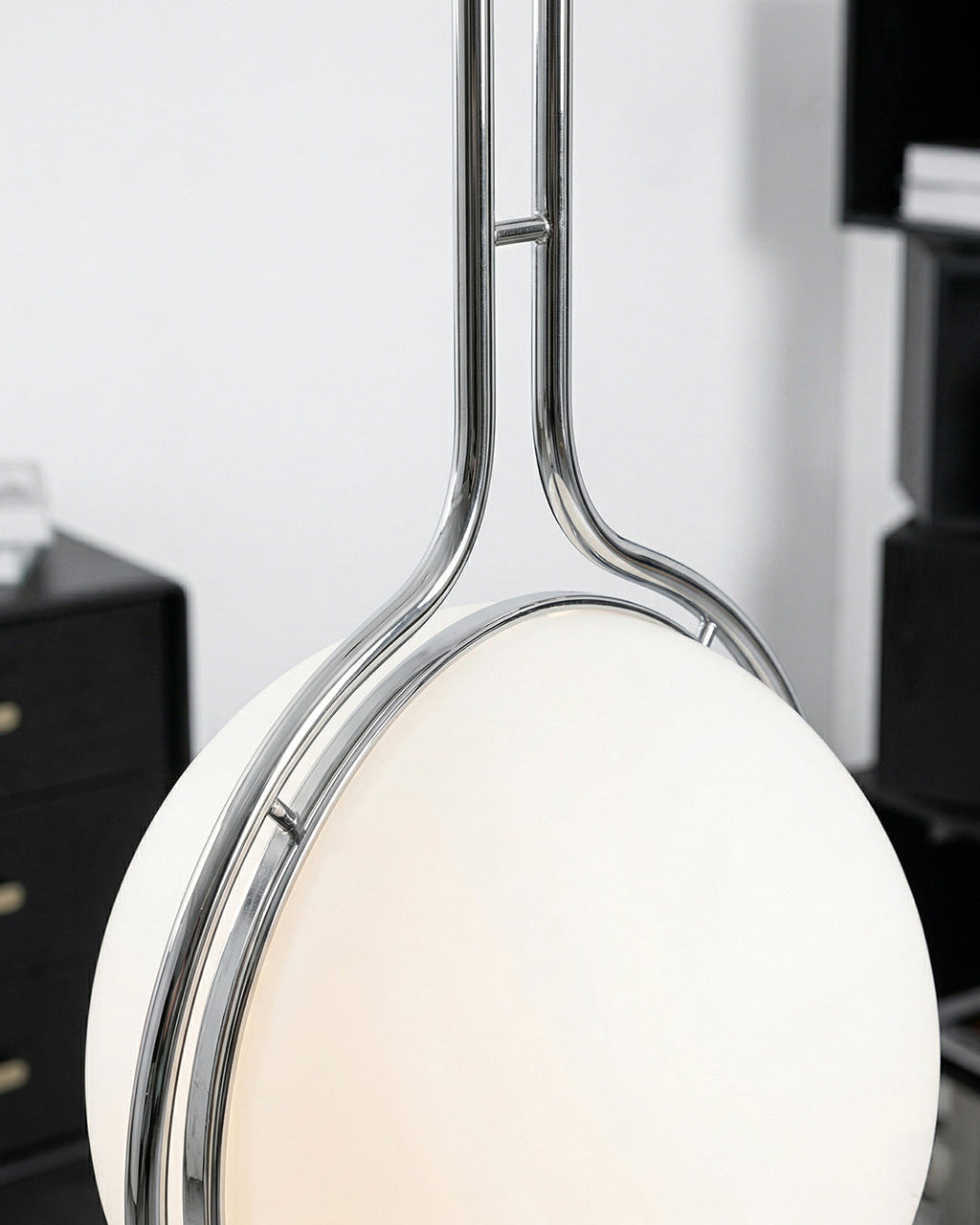 Modern Floor Lamp with Chrome Finish and Acrylic Globes | Atmospheric Lighting for Living Room and Bedroom - Lamylie