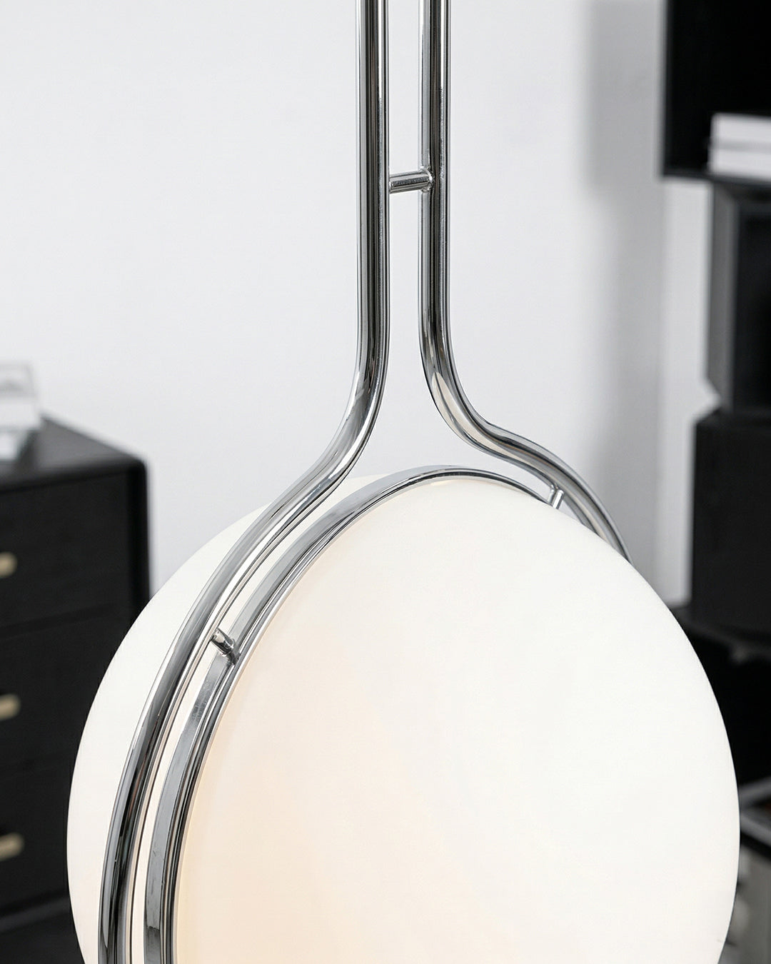 Modern Floor Lamp with Chrome Finish and Acrylic Globes | Atmospheric Lighting for Living Room and Bedroom - Lamylie